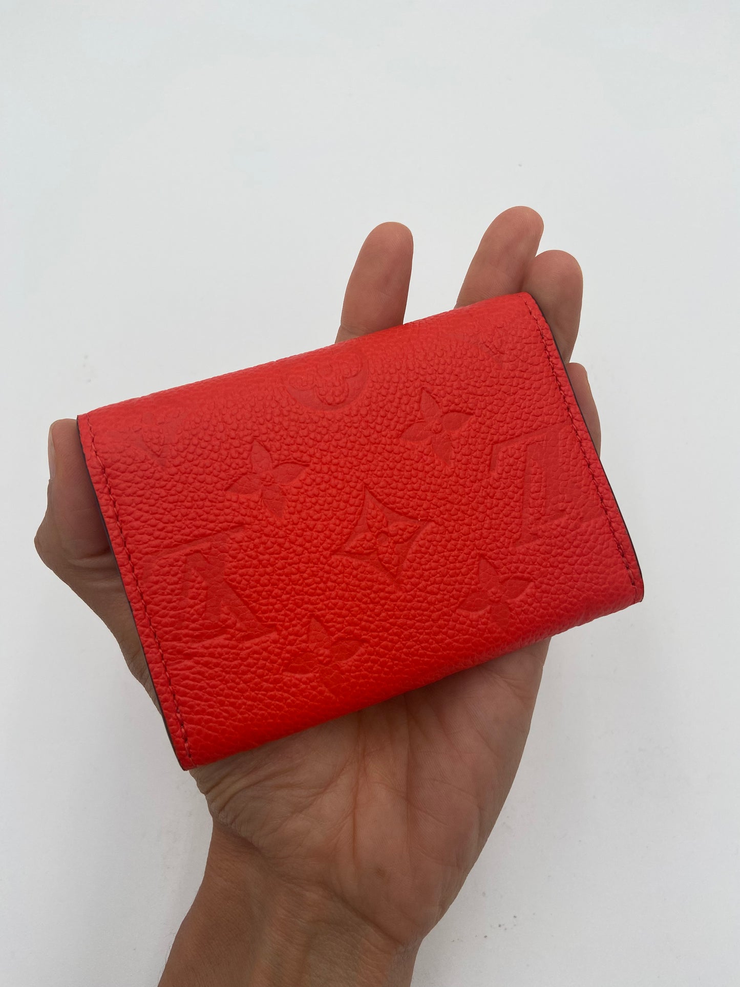 Louis Vuitton Rosalie Coin Purse Empreinte Leather Cherry