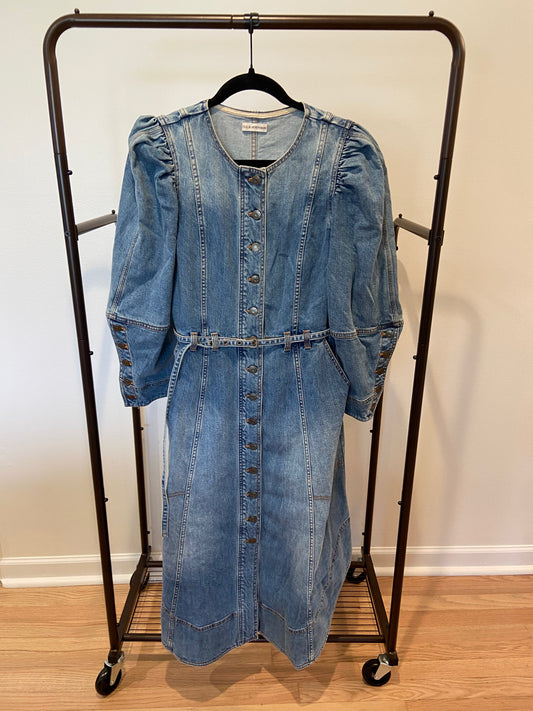 Ulla Johnson Starr Denim Midi Dress size 10