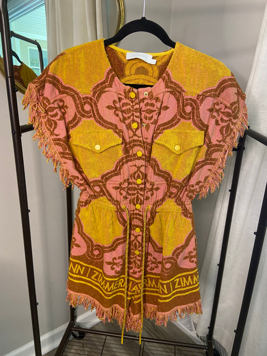 Zimmermann Cira Terry Romper size US 4
