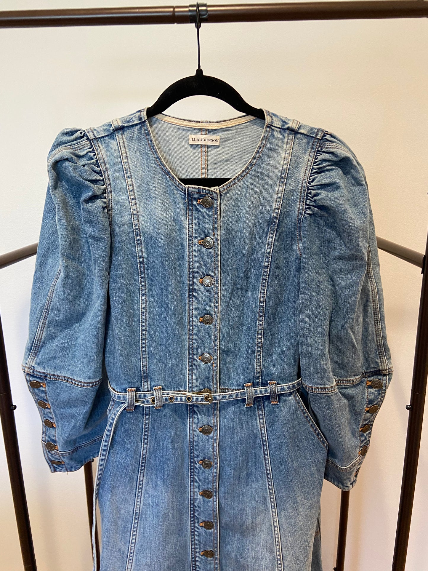 Ulla Johnson Starr Denim Midi Dress size 10