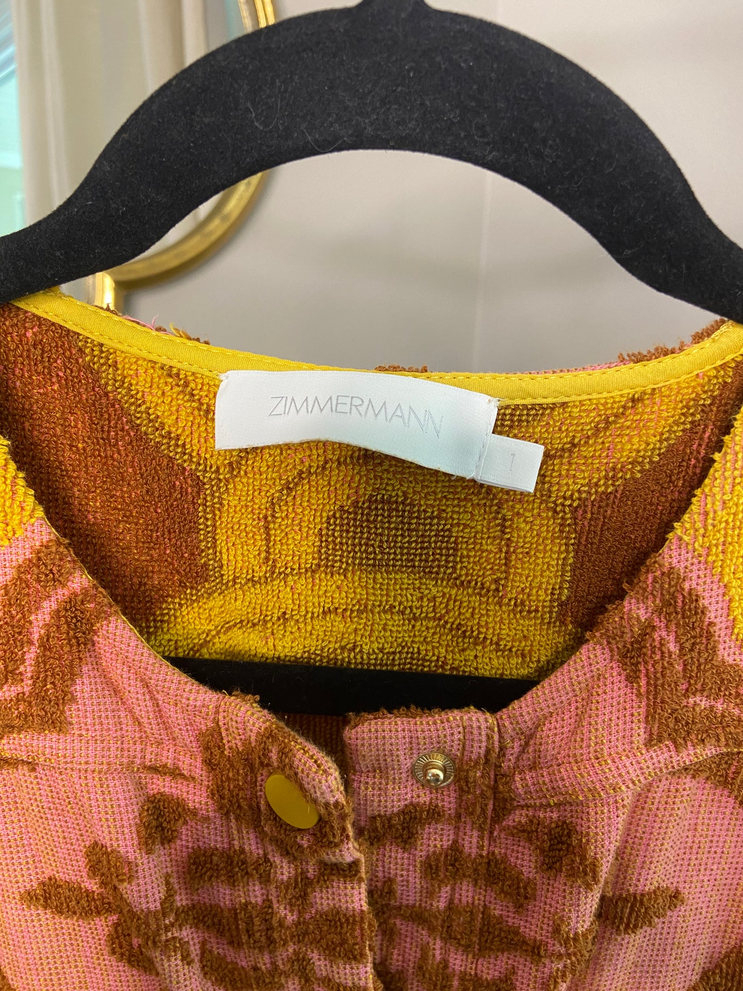 Zimmermann Cira Terry Romper size US 4