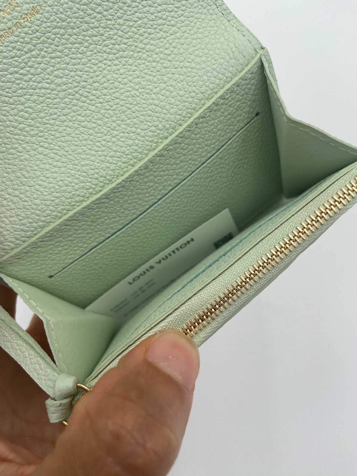 Louis Vuitton Rosalie Coin Purse Empreinte Leather Matcha Green