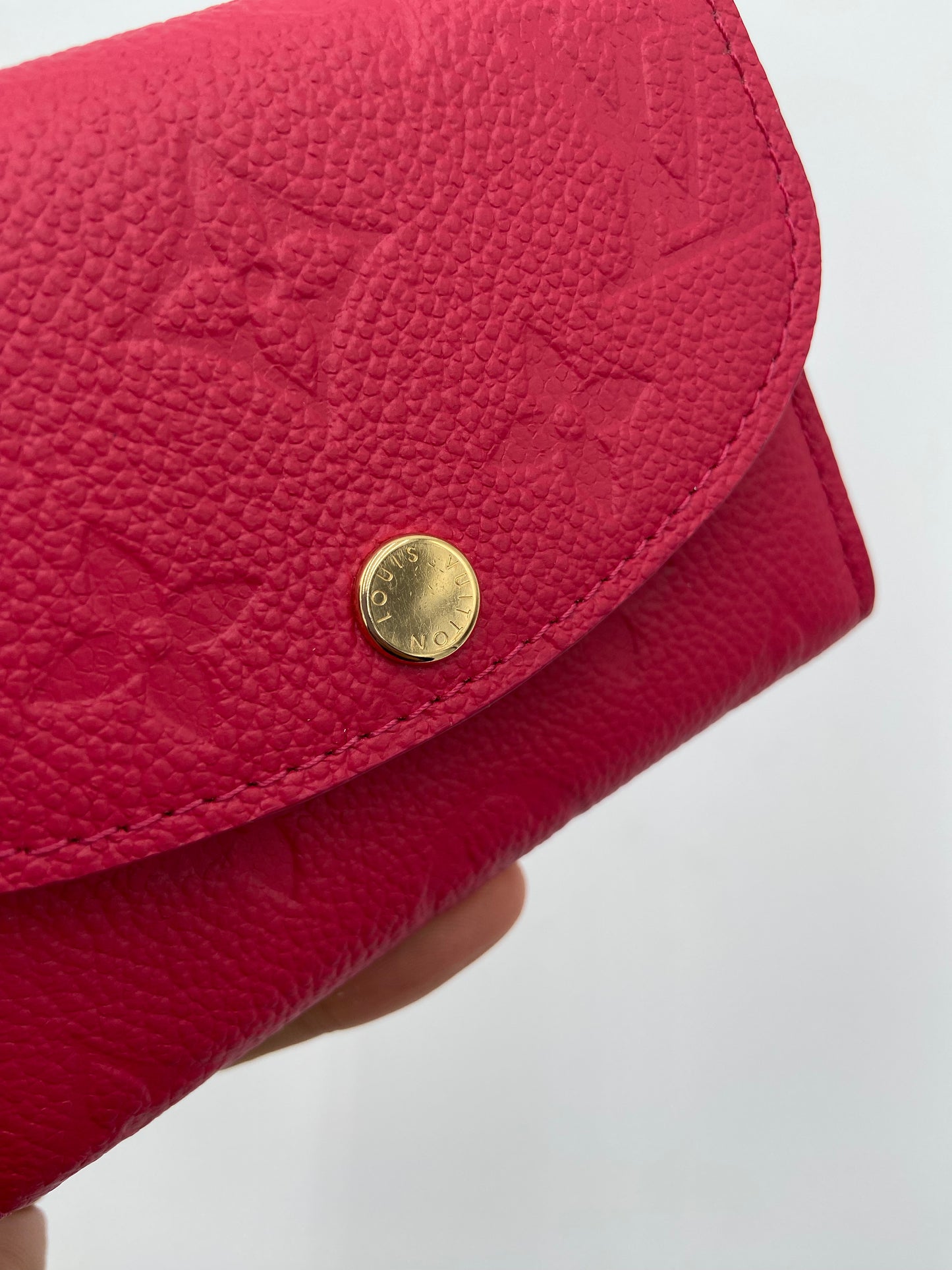 Louis Vuitton Rosalie Coin Purse Empreinte Leather Rose Pondichery