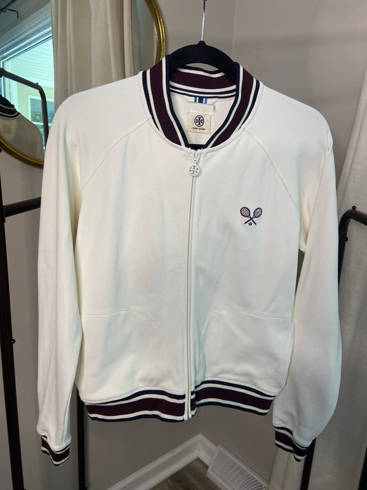Tory Burch Tech Knit Tennis Jacket size M