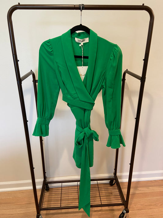 Diane Von Furstenberg Ina Romper Kelly Green size 2