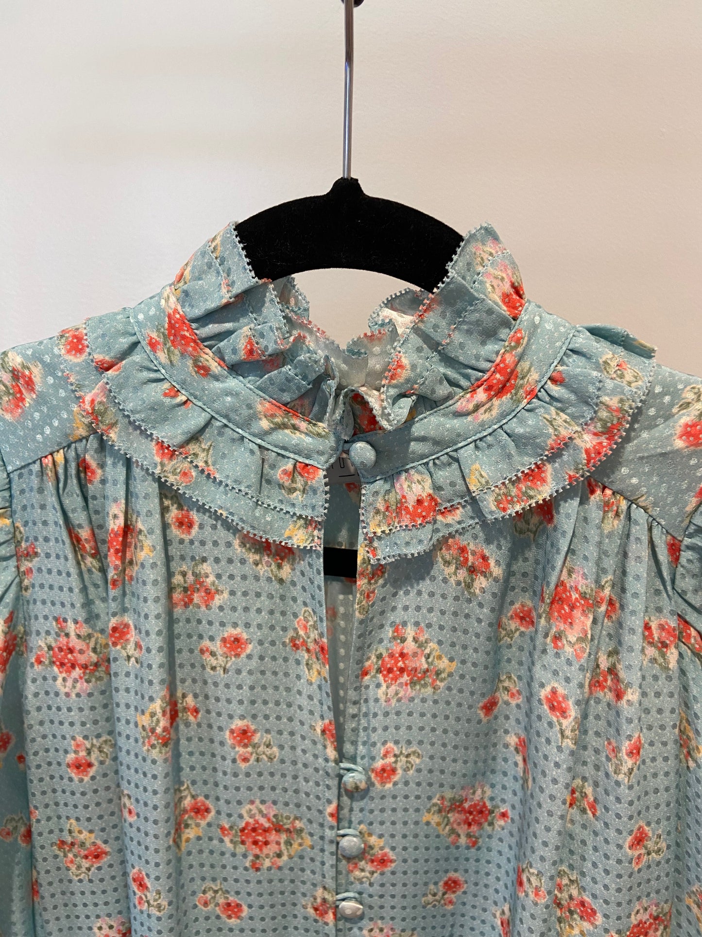 Hunter Bell Blakely Dress Blue Ikat Flower size XS