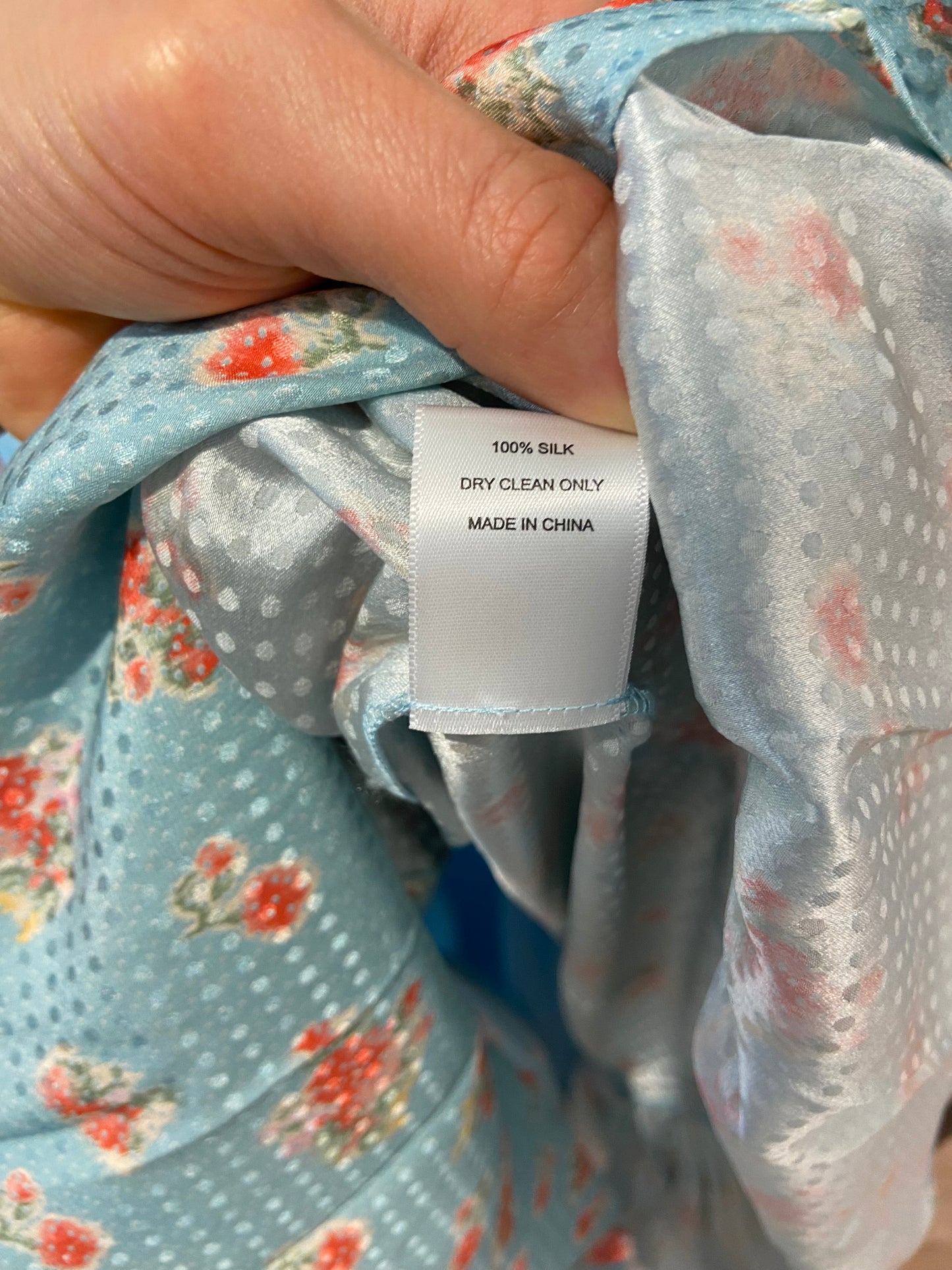 Hunter Bell Blakely Dress Blue Ikat Flower size XS