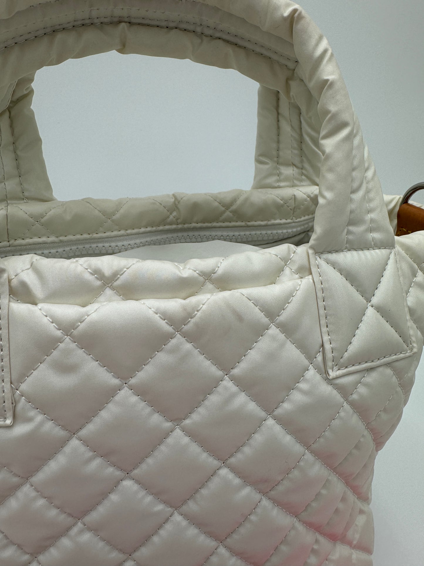 MZ WALLACE Deluxe Mini Metro Tote in Pearl