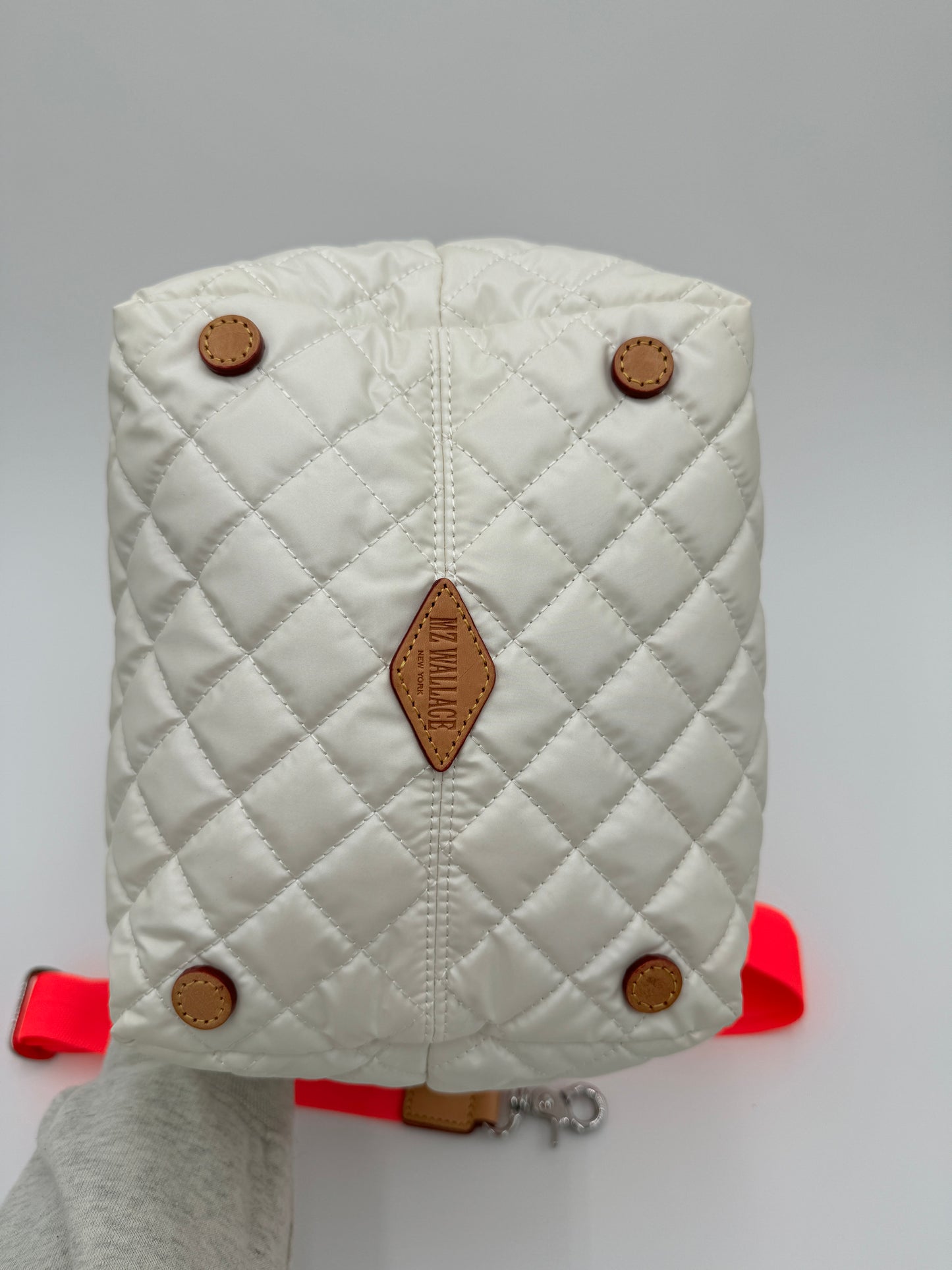 MZ WALLACE Deluxe Mini Metro Tote in Pearl