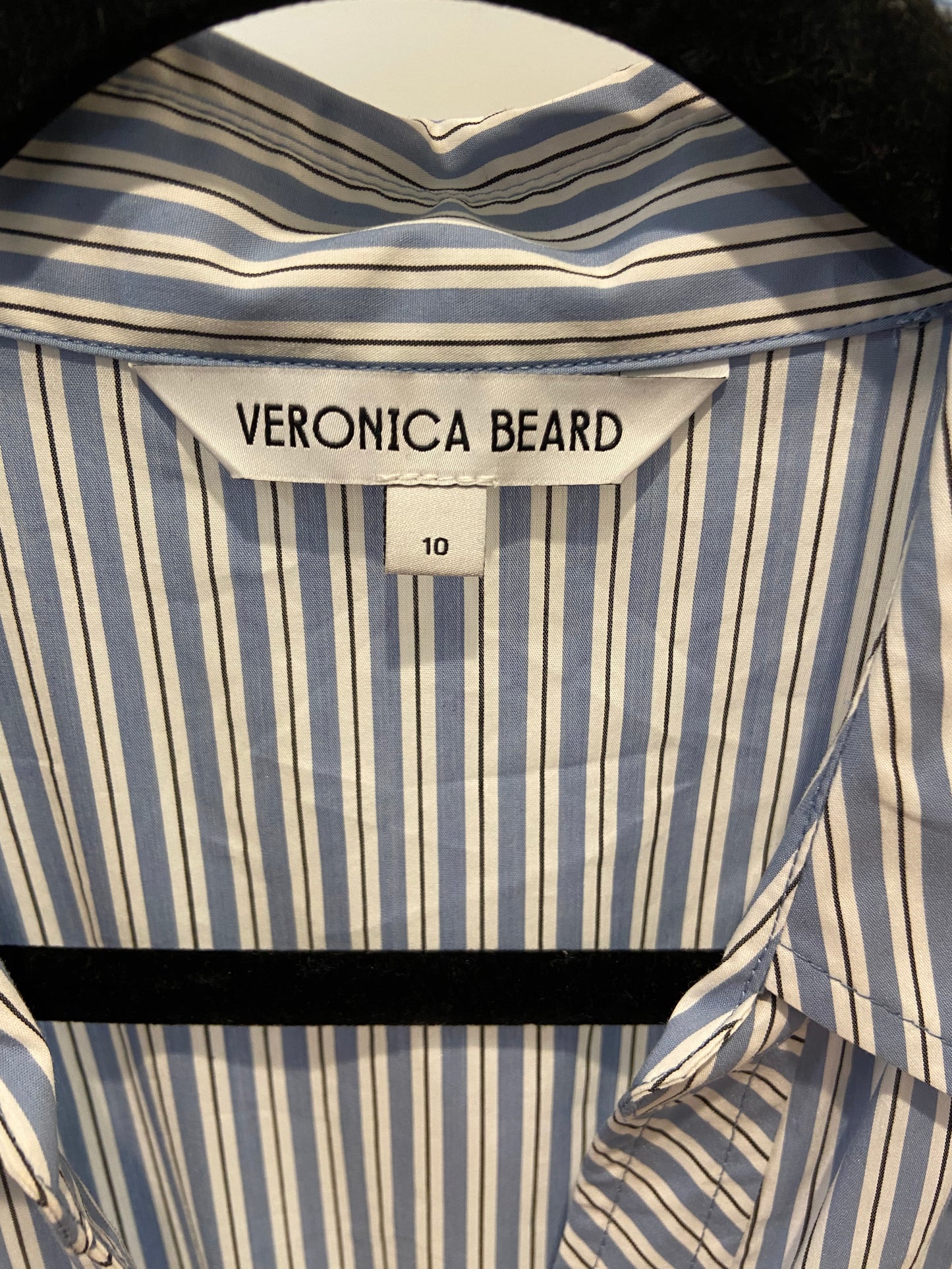 Veronica Beard Susan Striped Shirting Mini Dress size 10