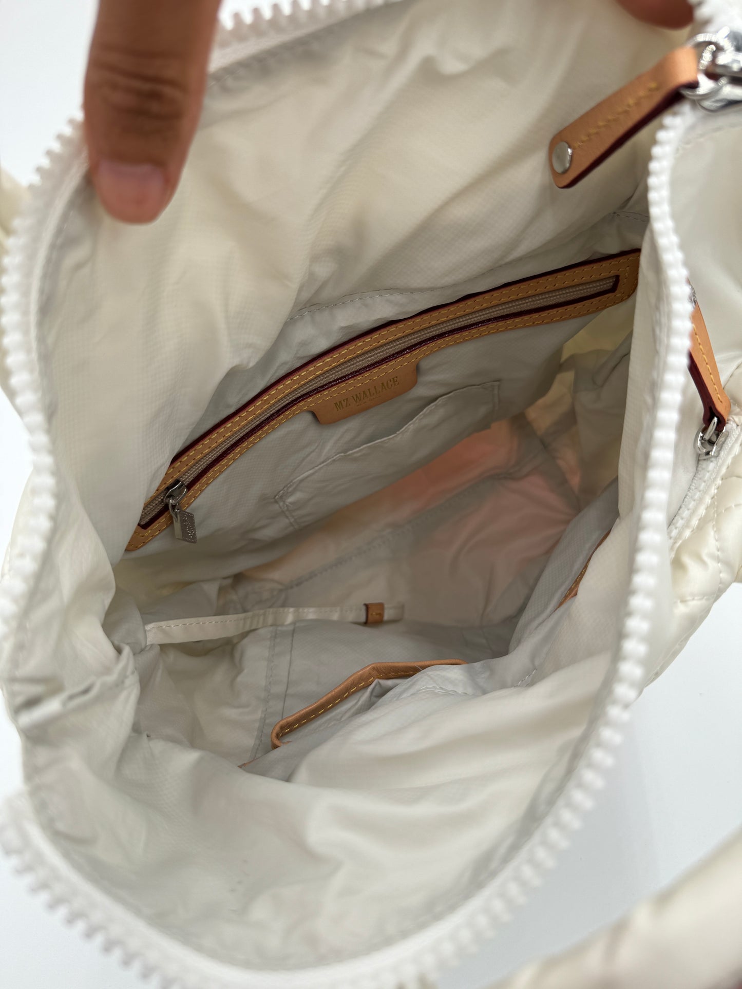 MZ WALLACE Deluxe Mini Metro Tote in Pearl