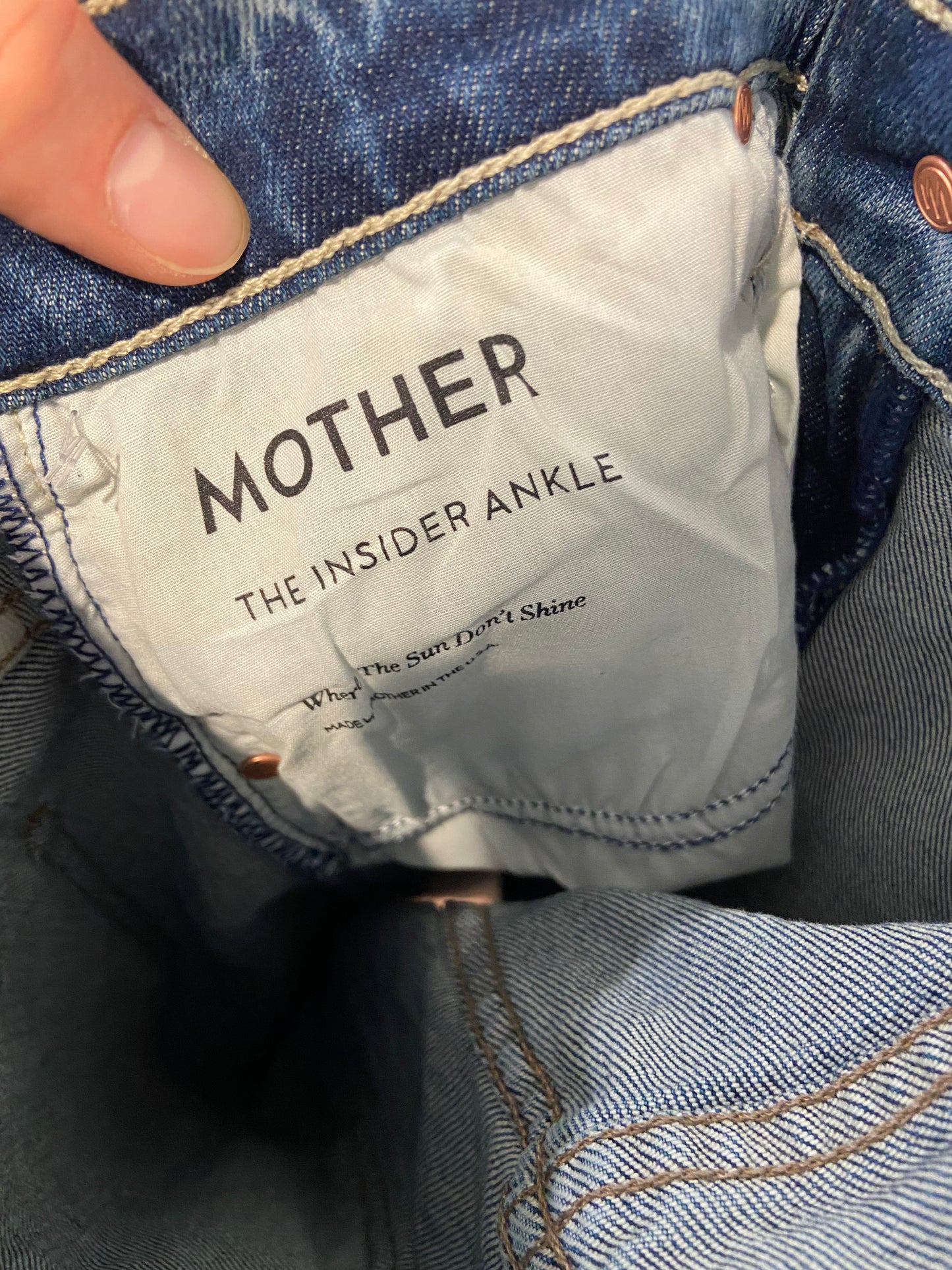 Mother The Insider Ankle Where the Sun Don't Shine size 31