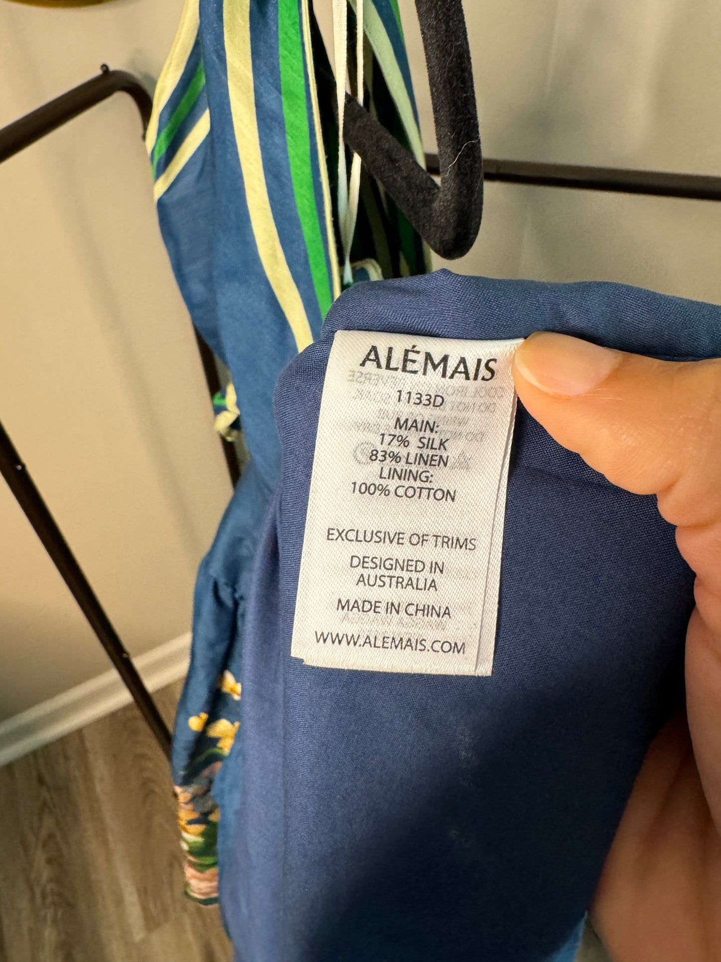 ALEMAIS Lyla Halter Midi Dress size 4