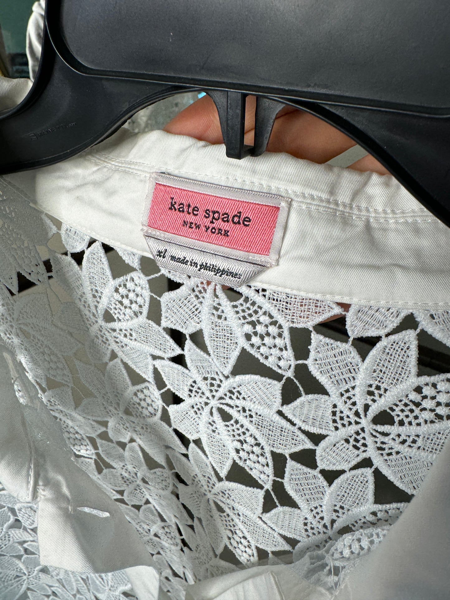 Kate Spade Leaf Lace Blouse size XL