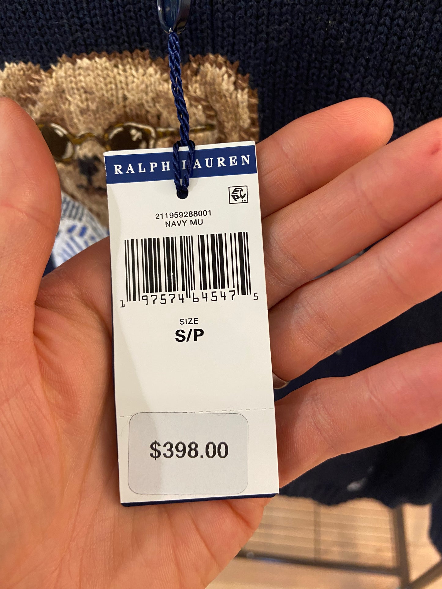Polo Ralph Lauren Polo Bear Cotton Crewneck Sweater size S