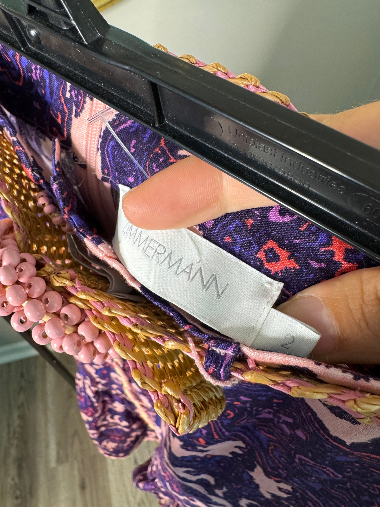 ZIMMERMANN Tiggy Floral-Print Linen Skirt size 8
