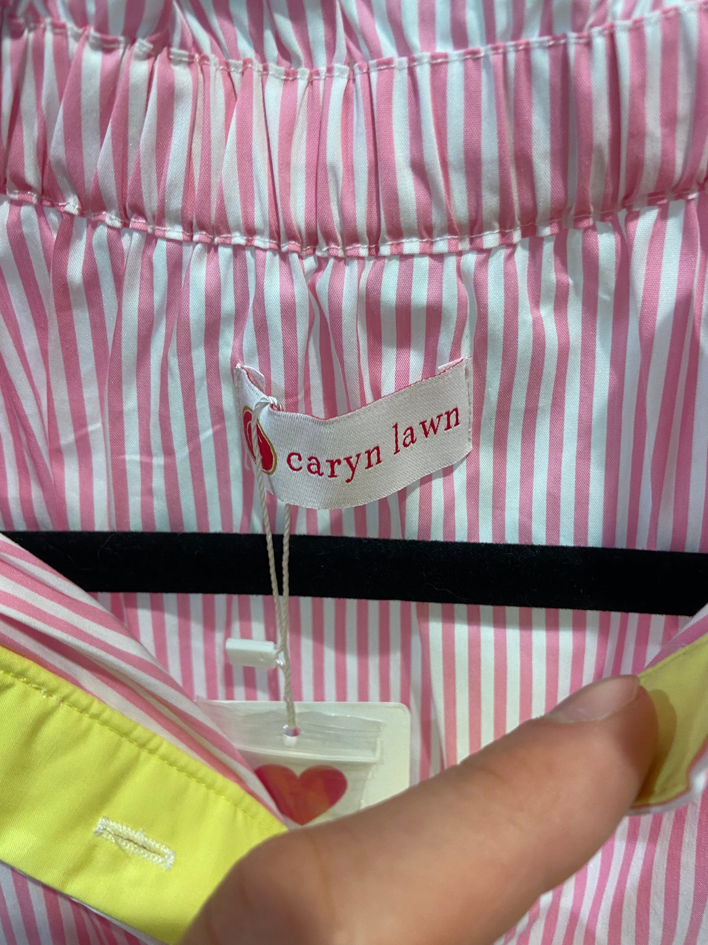 Caryn Lawn Emily Top Pink Stripe size OS