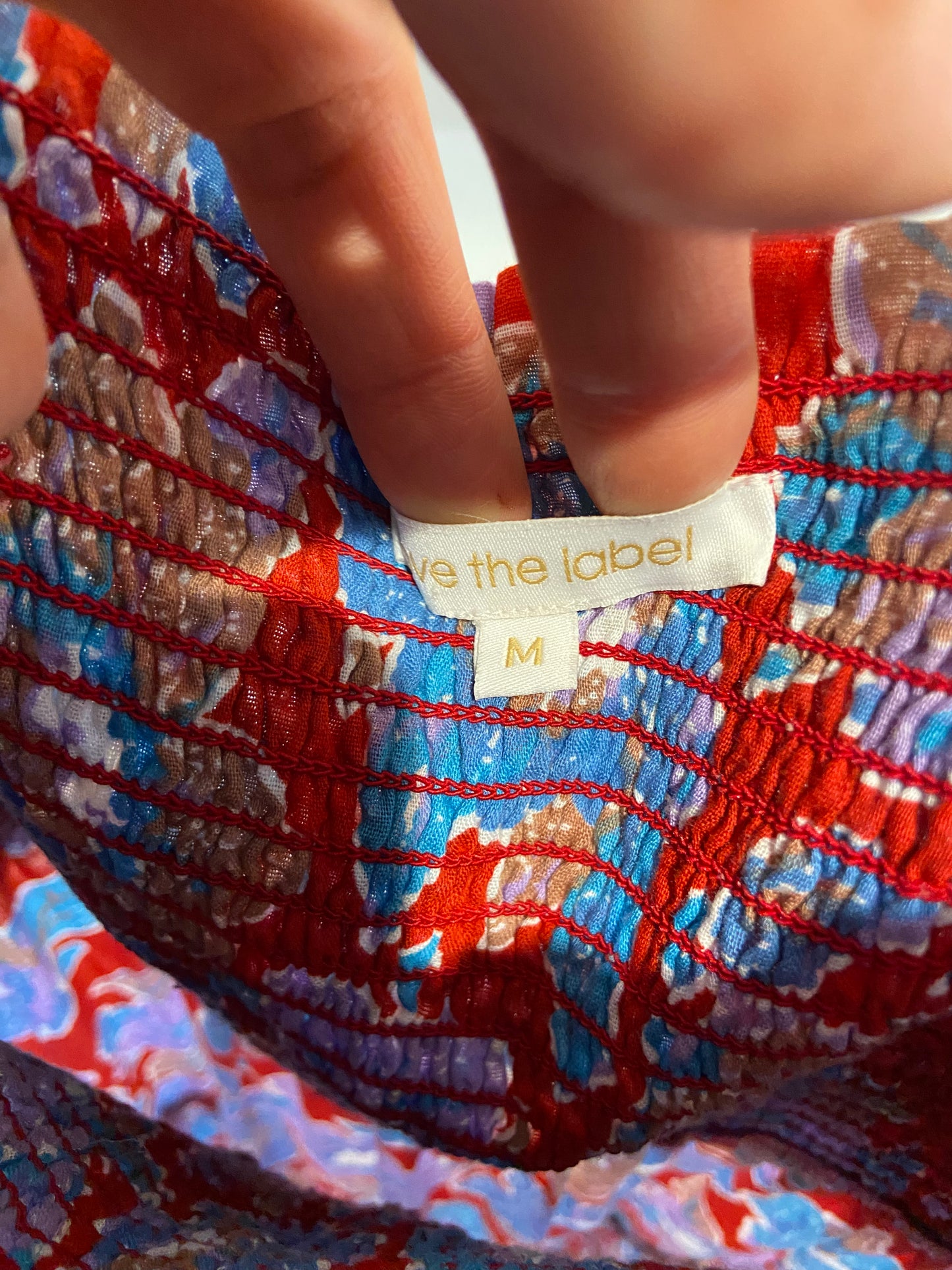 Love The Label Bouquet Smocked Maxi Dress size M