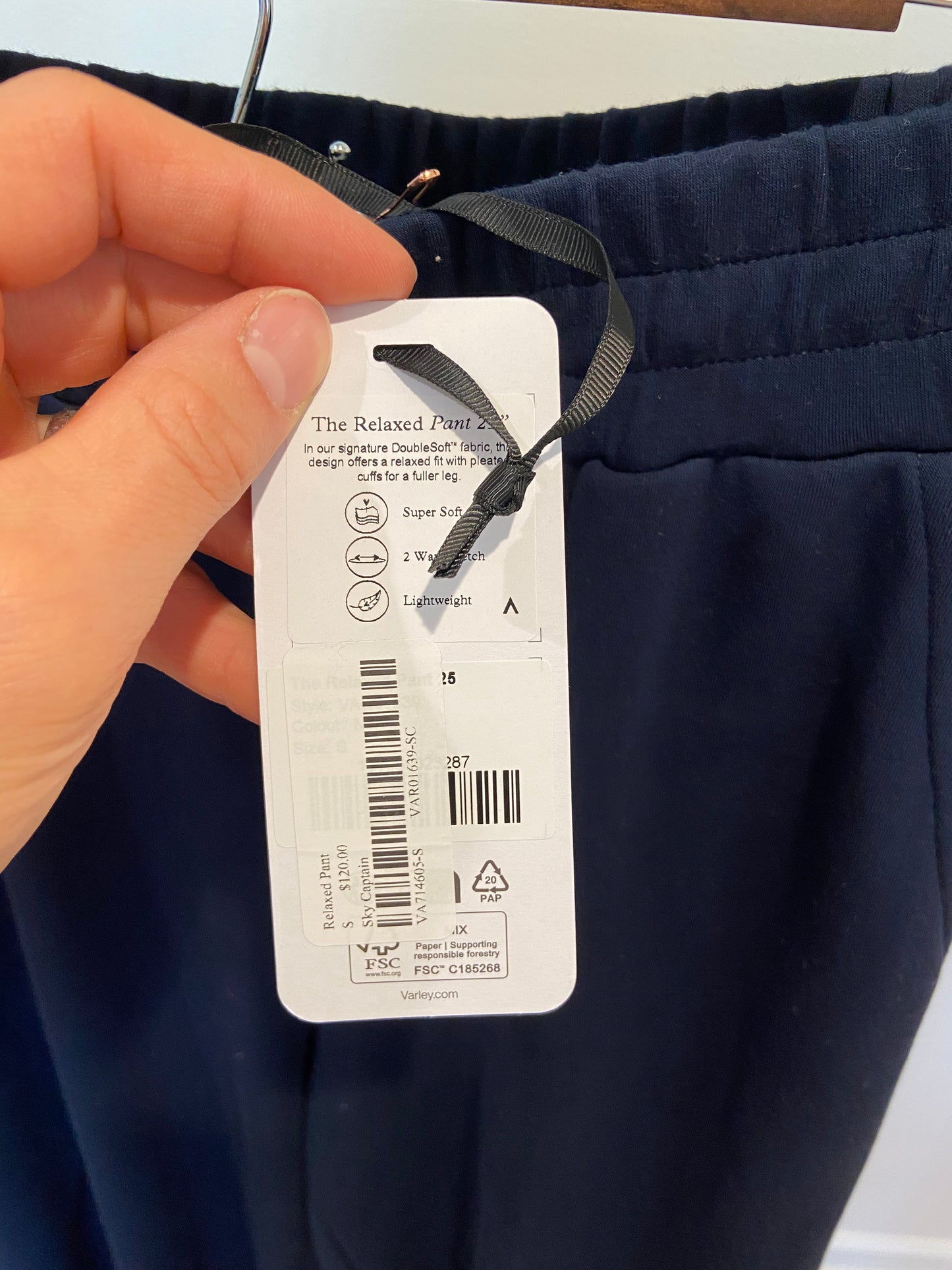 Varley The Relaxed Pant 25'' Navy size S