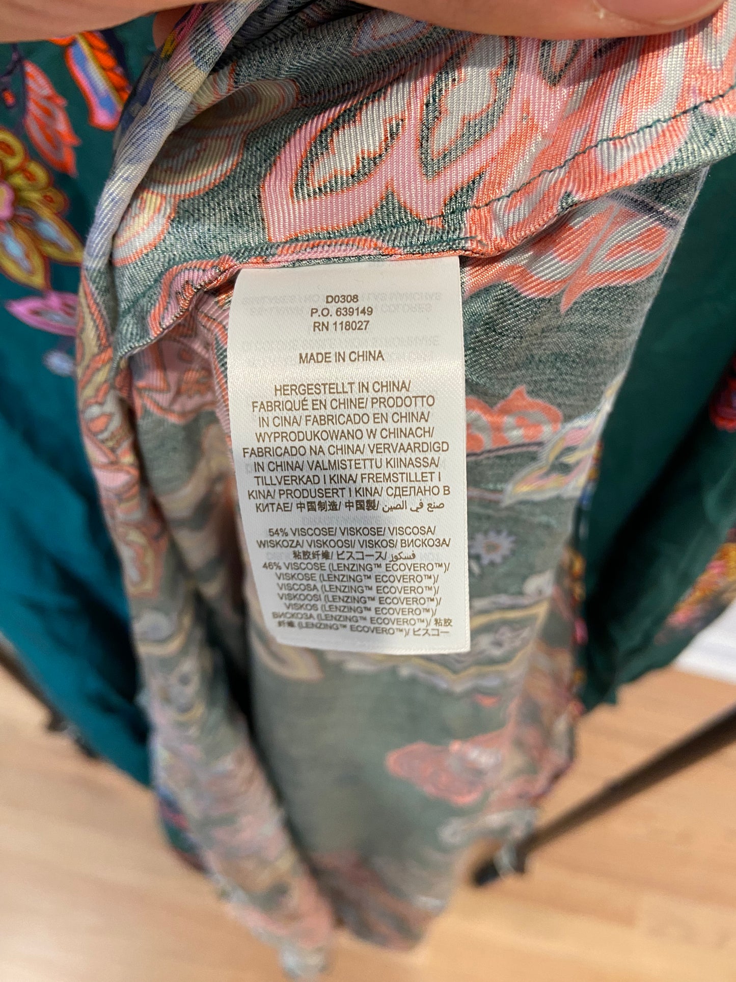 Boden Green paisley Blouson Sleeve Midi Dress size 14