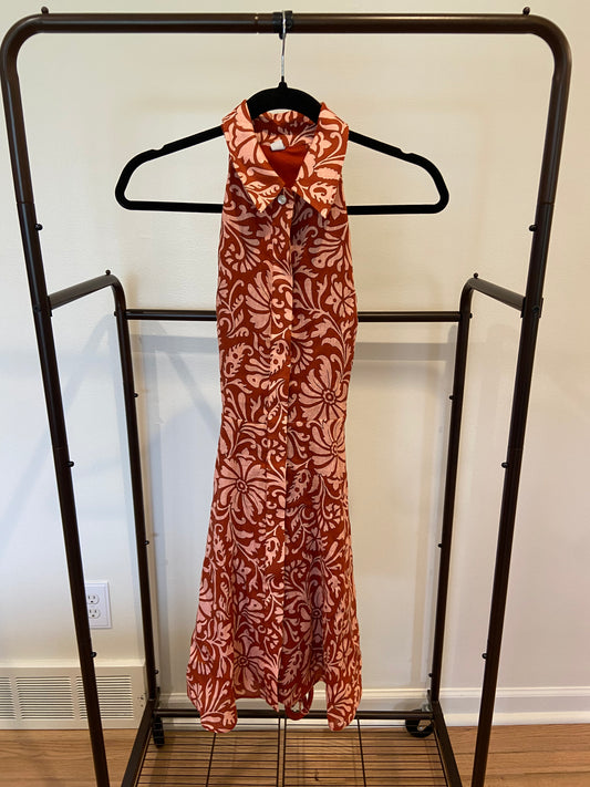 Veronica Beard Beau Floral-Print Linen Mini Dress size 2