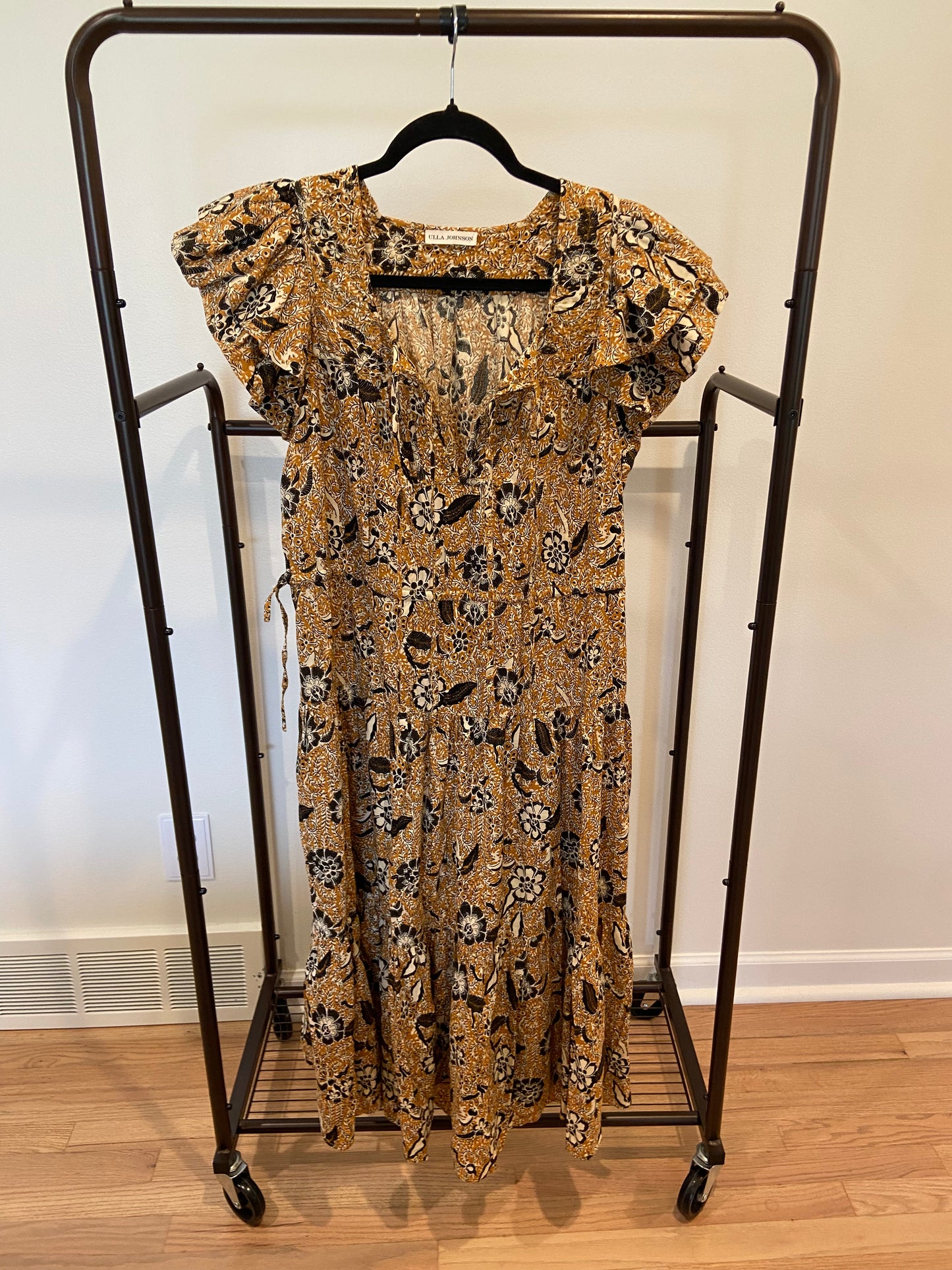 Ulla Johnson Zuma Midi Dress in Amber size 4