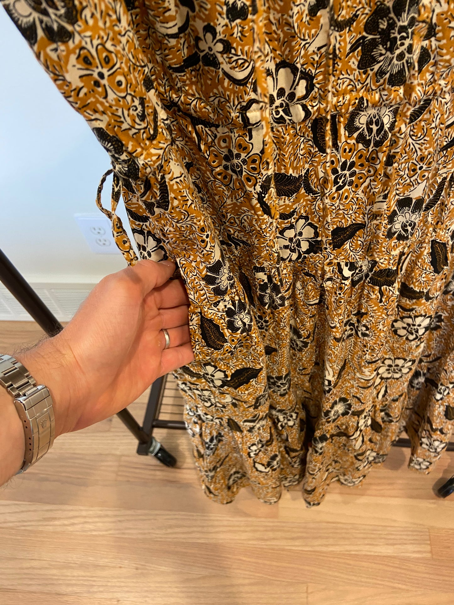 Ulla Johnson Zuma Midi Dress in Amber size 4