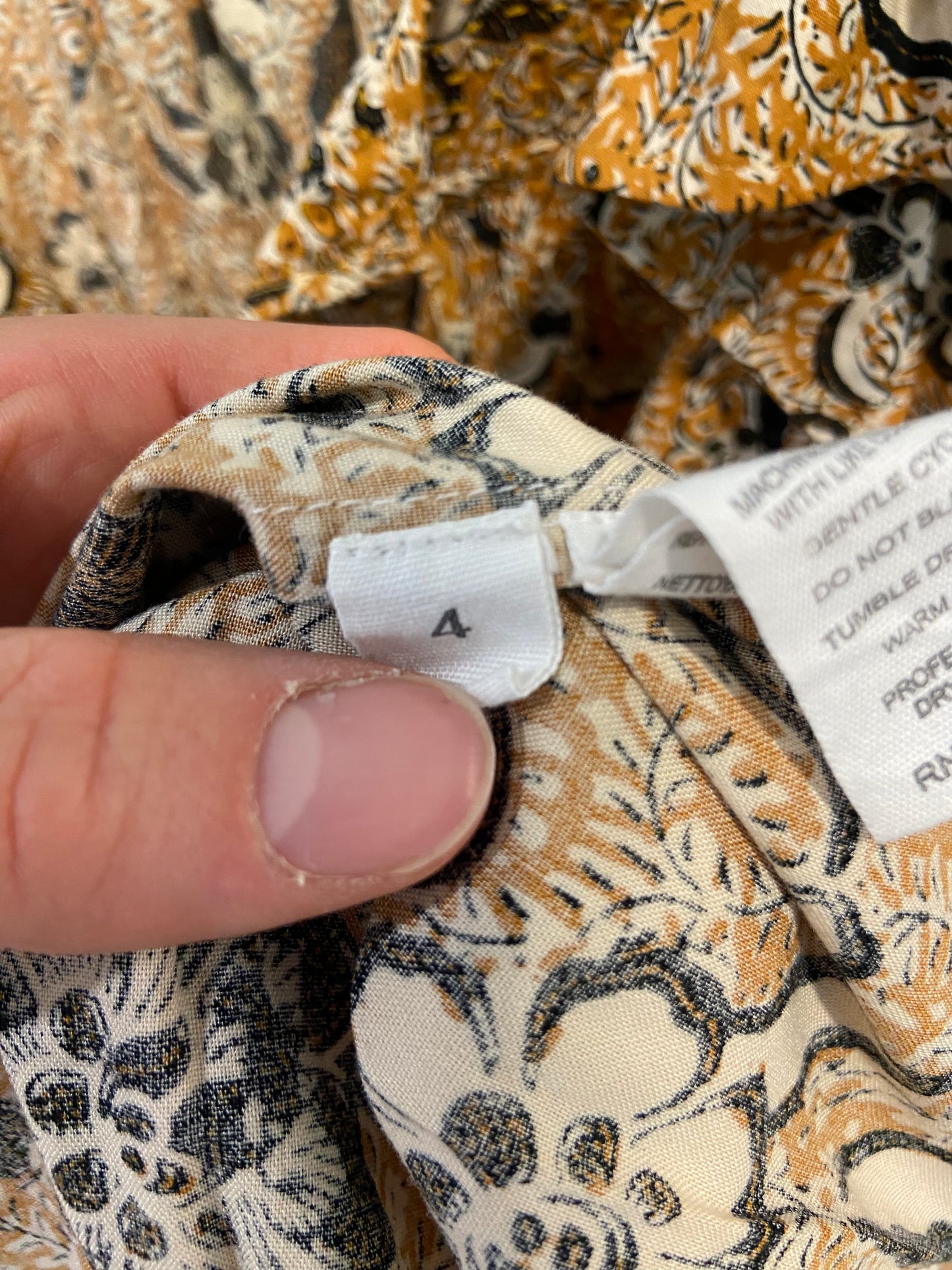 Ulla Johnson Zuma Midi Dress in Amber size 4