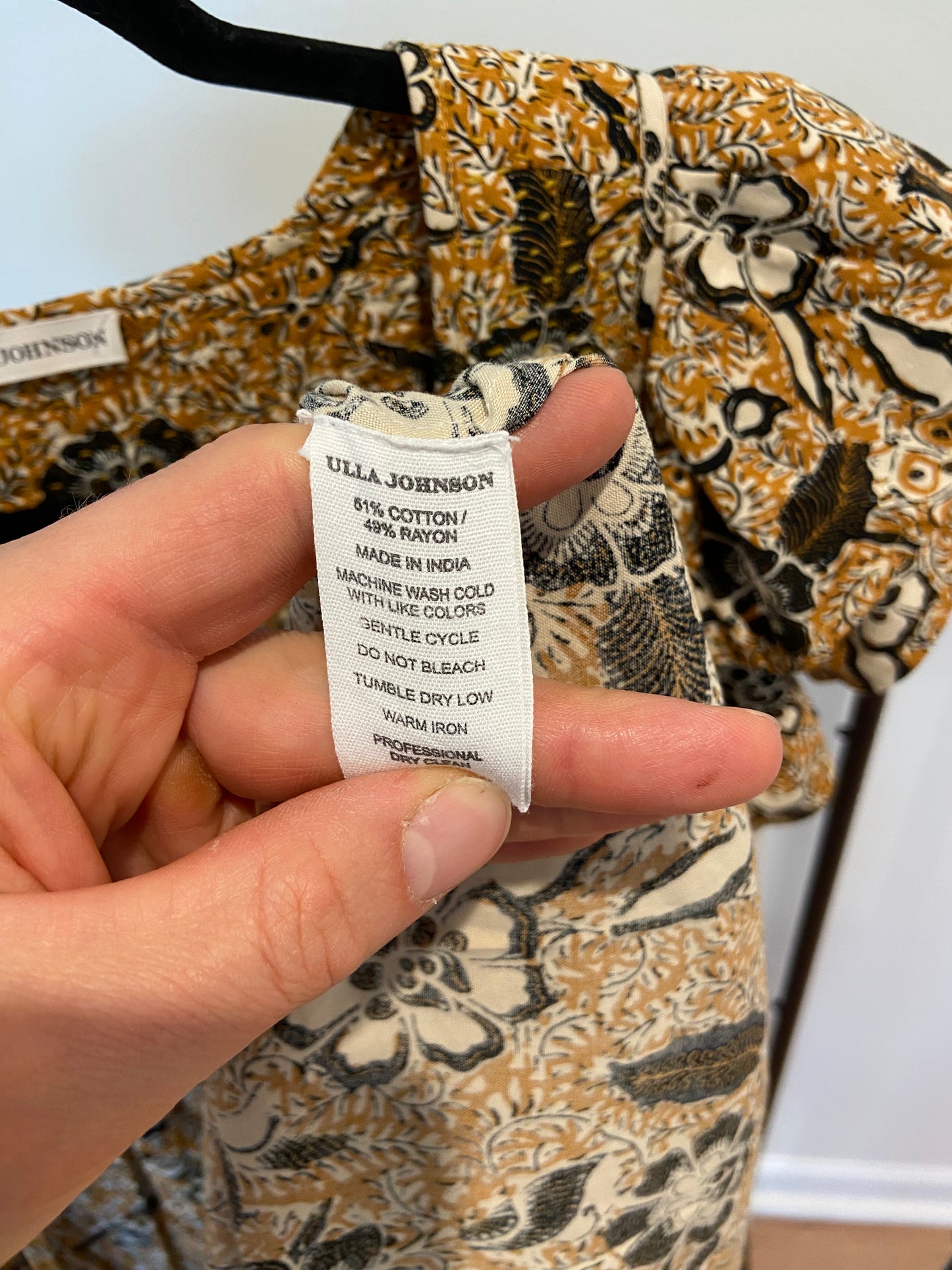 Ulla Johnson Zuma Midi Dress in Amber size 4