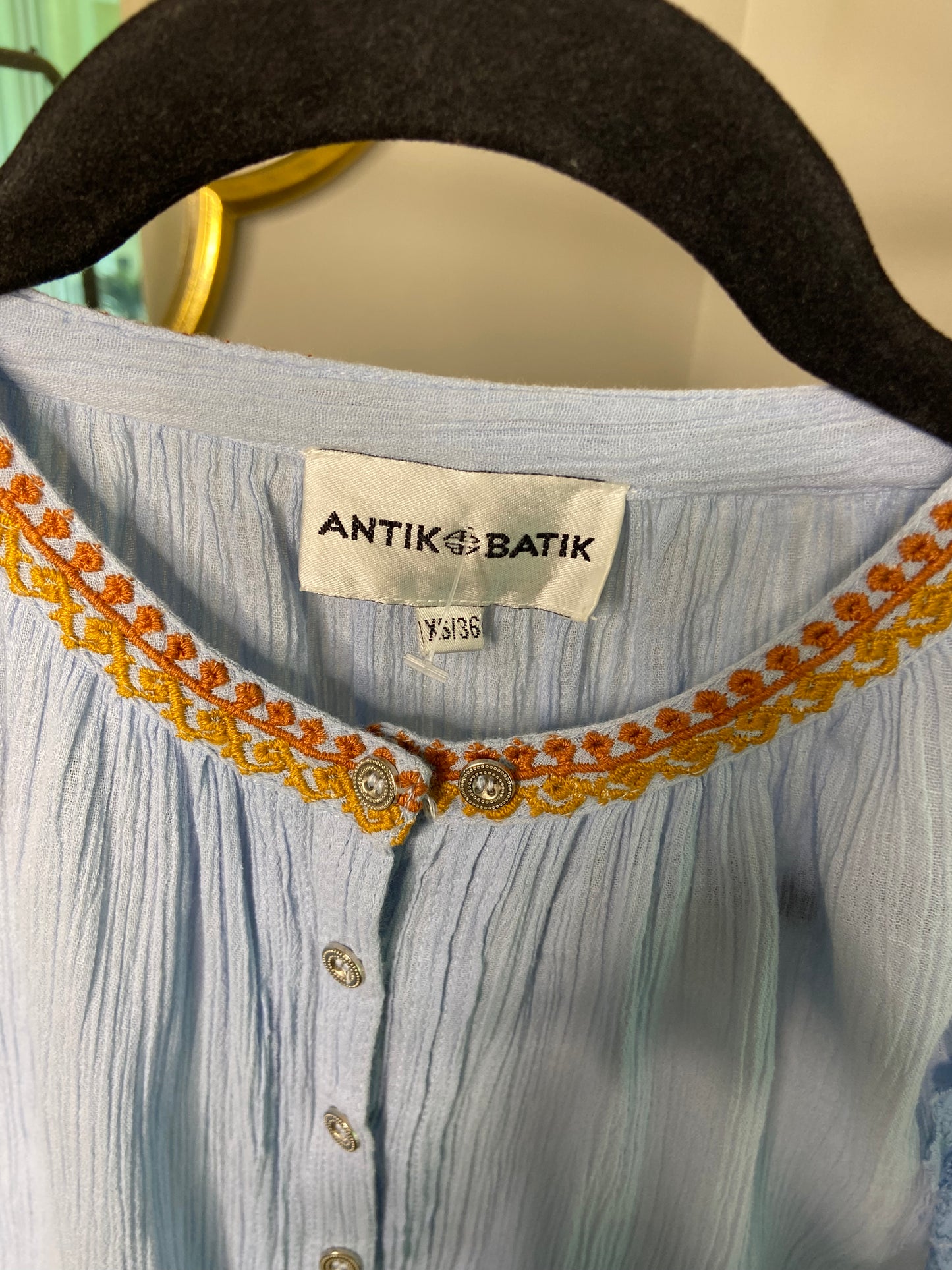 Antik Batik Blouse with crêpe effect size XS