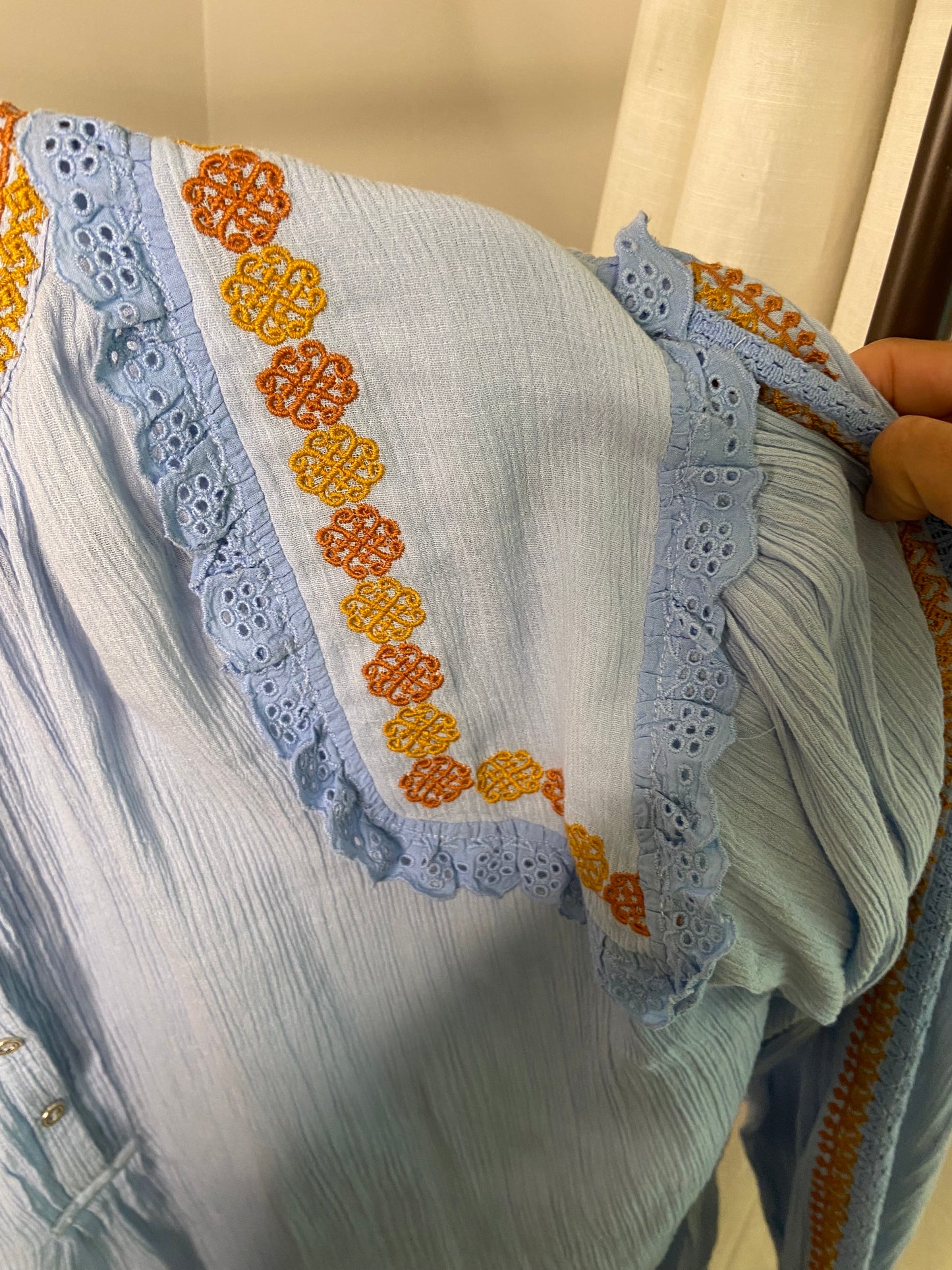 Antik Batik Blouse with crêpe effect size XS