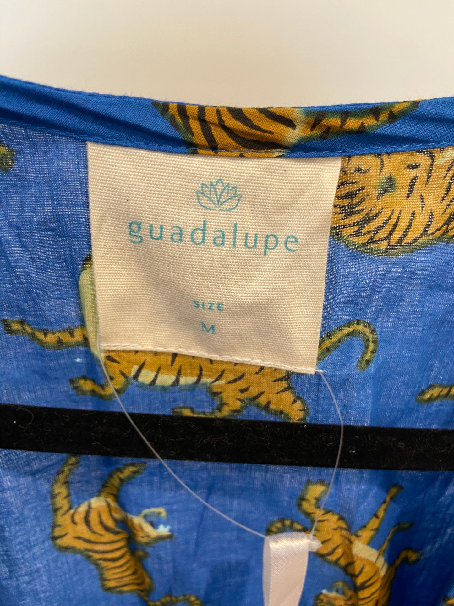Guadalupe Blue Tiger Midi Dress size M