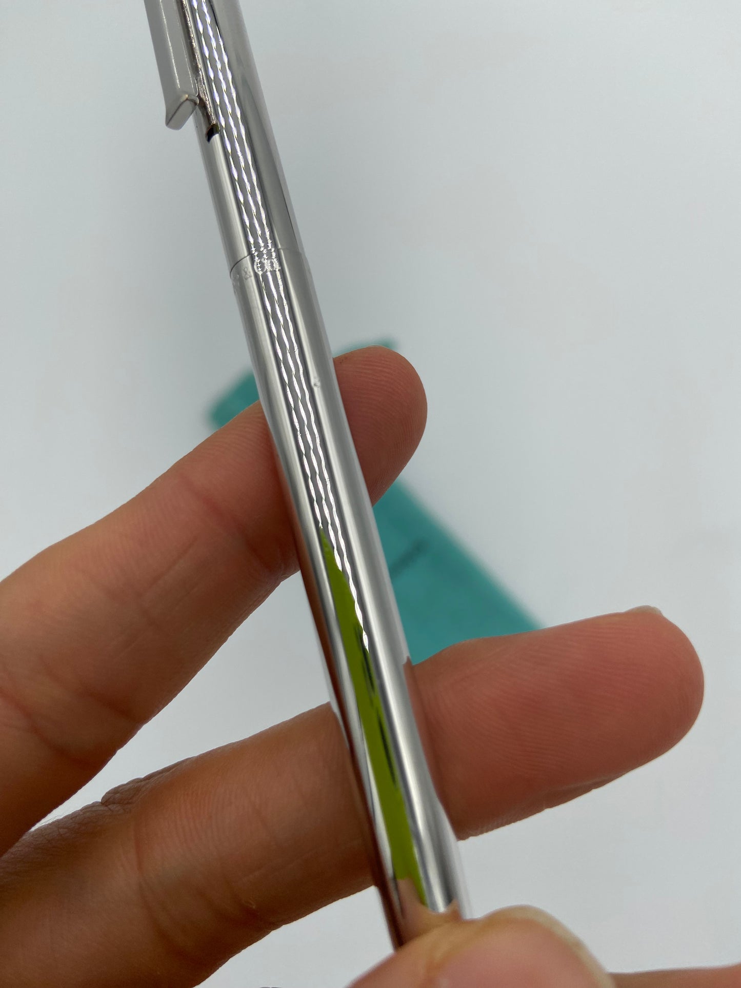 Tiffany & Co. Sterling Silver Black Fine Point Pen & T Clip