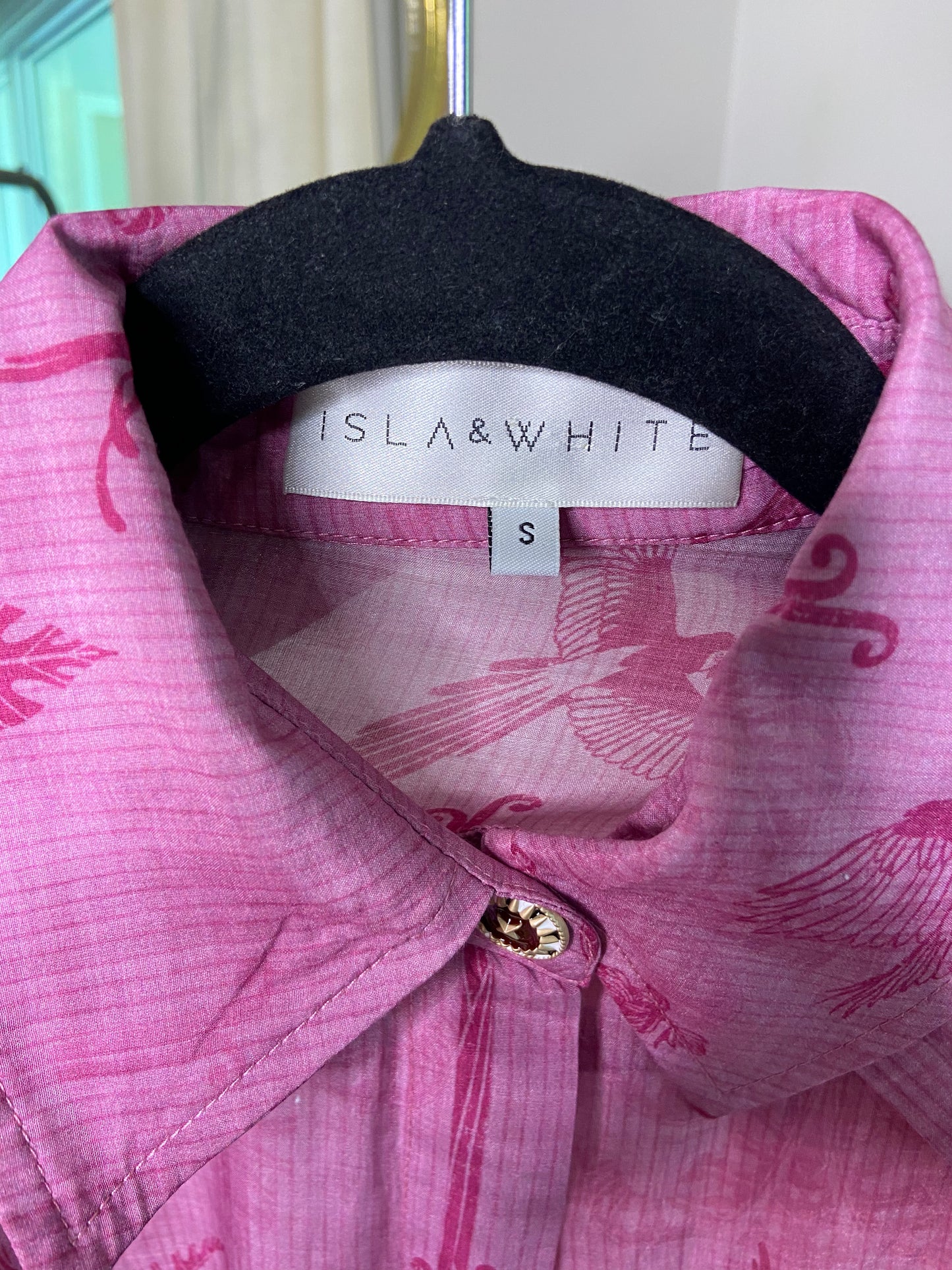 Isla + White Puff Sleeve Blouse size S