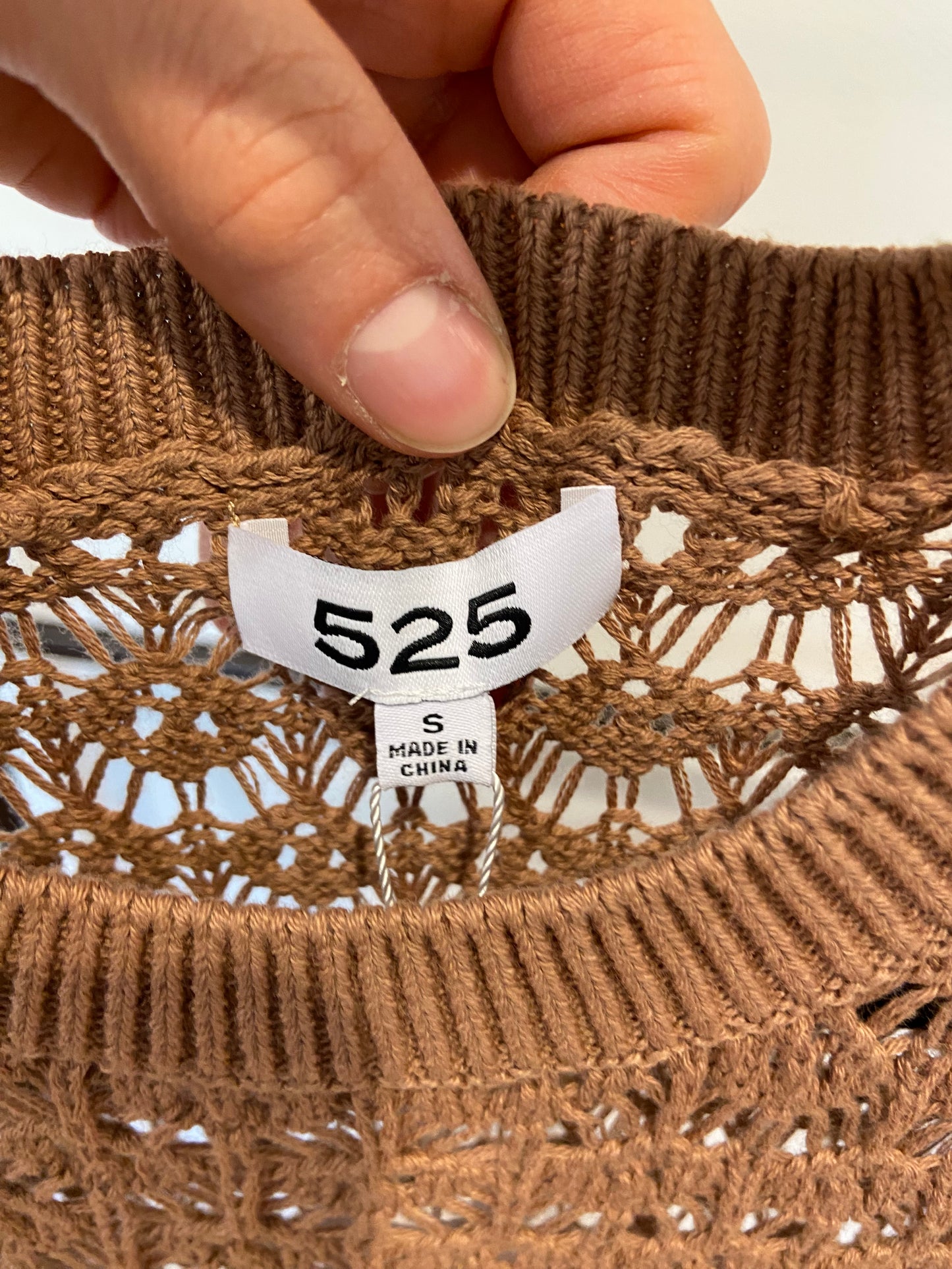 525 America Tori crochet Dress in Cinnamon size S