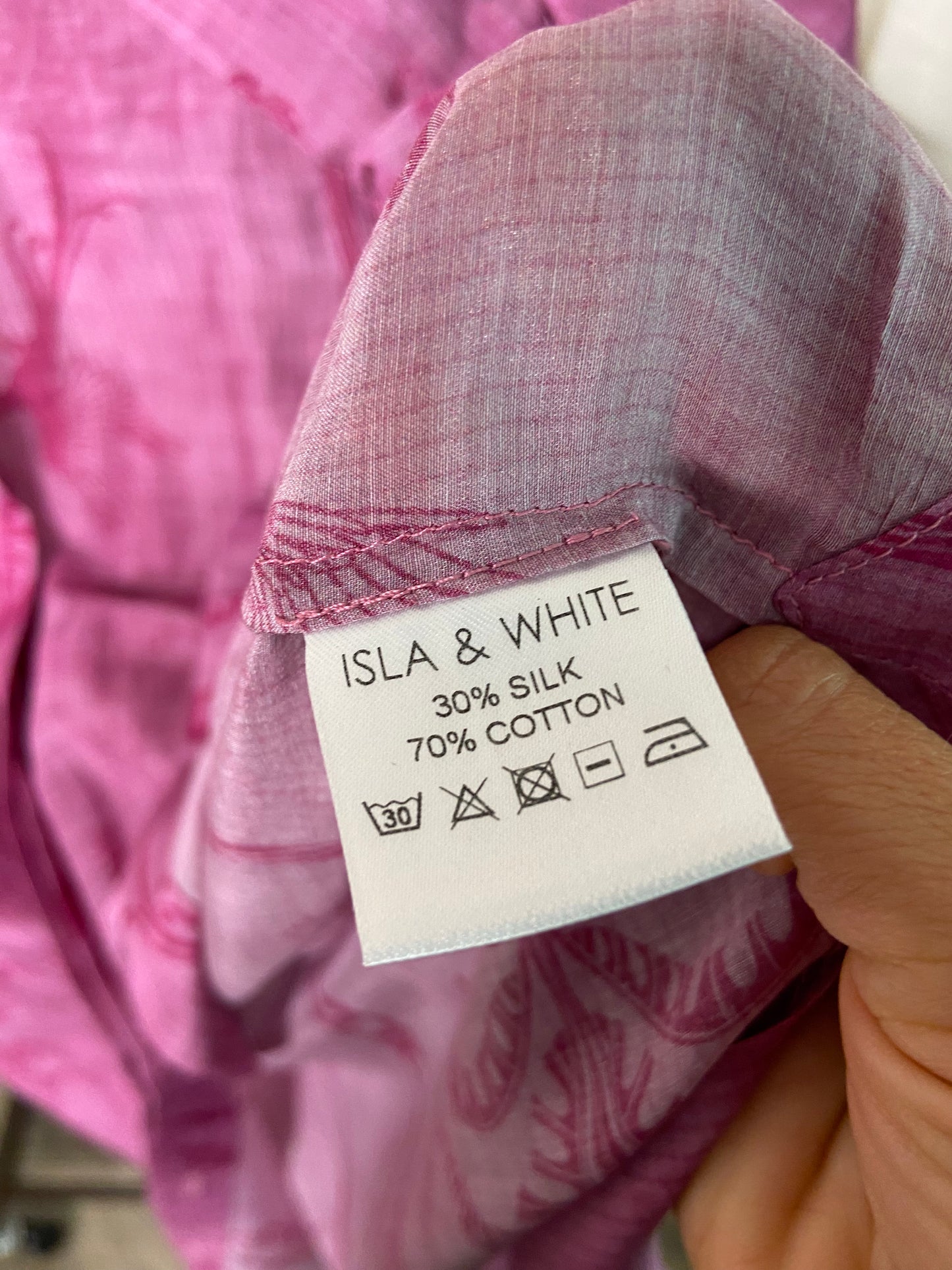 Isla + White Puff Sleeve Blouse size S