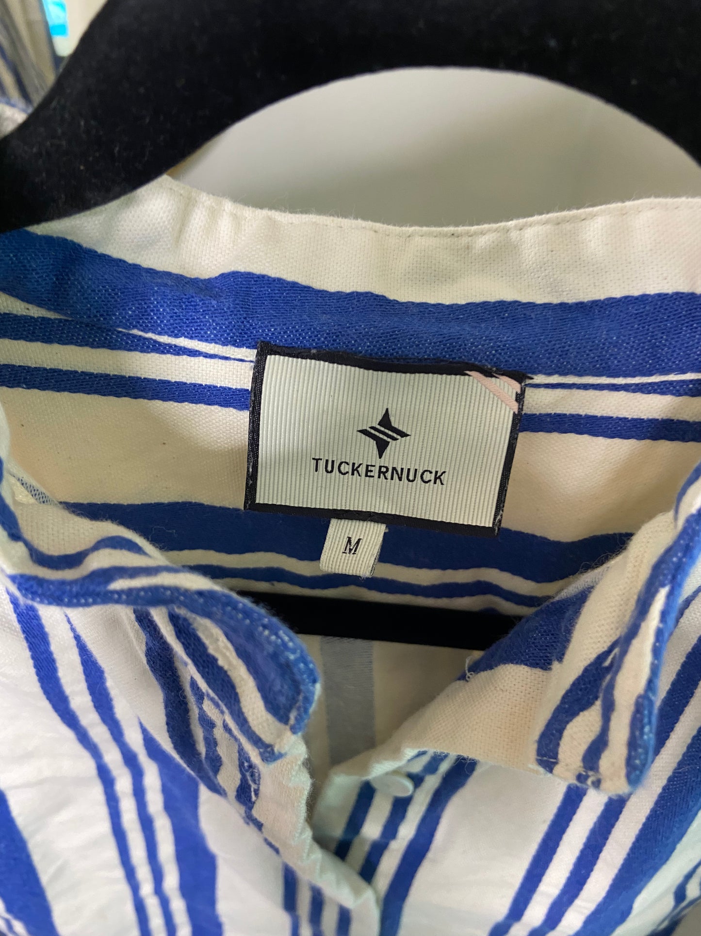 Pomander Place French Blue Stripe Louis Short and Top Set size M