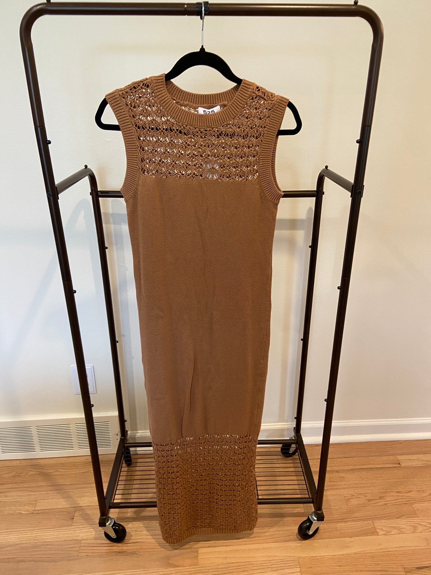 525 America Tori crochet Dress in Cinnamon size XS