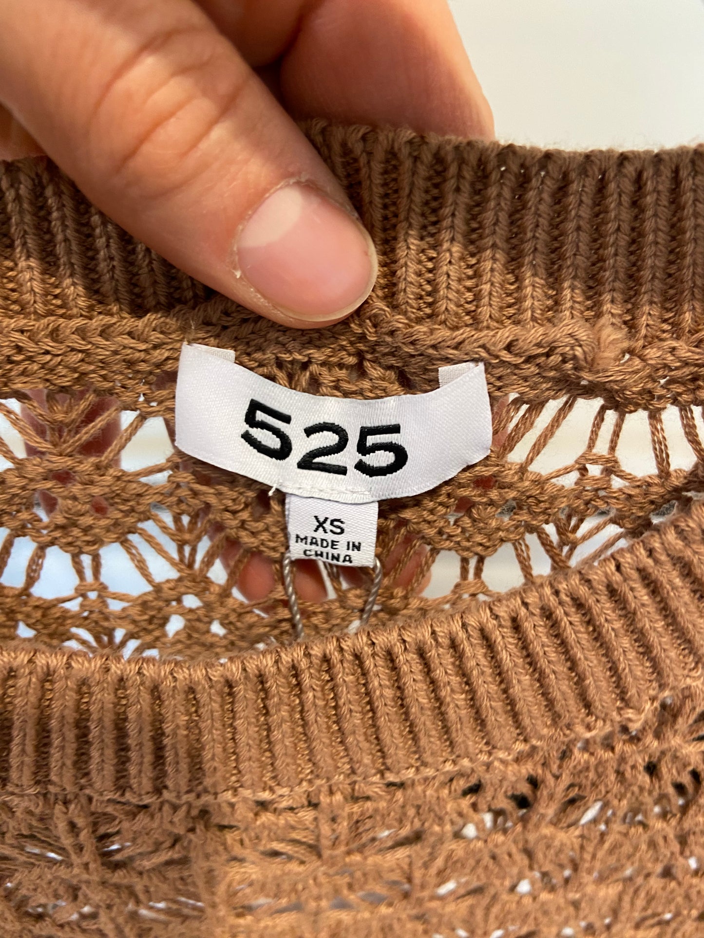 525 America Tori crochet Dress in Cinnamon size XS