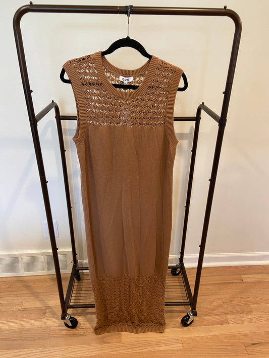 525 America Tori crochet Dress in Cinnamon size L