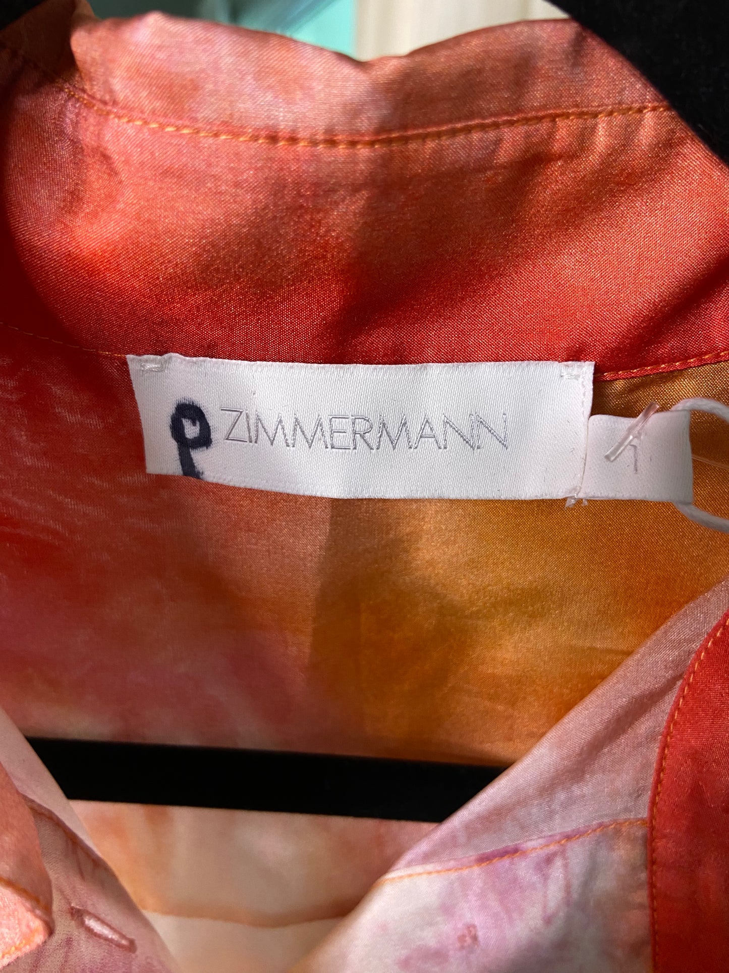 Zimmermann Violet Tie Dye Shirt and Shorts Set size 1 US 6
