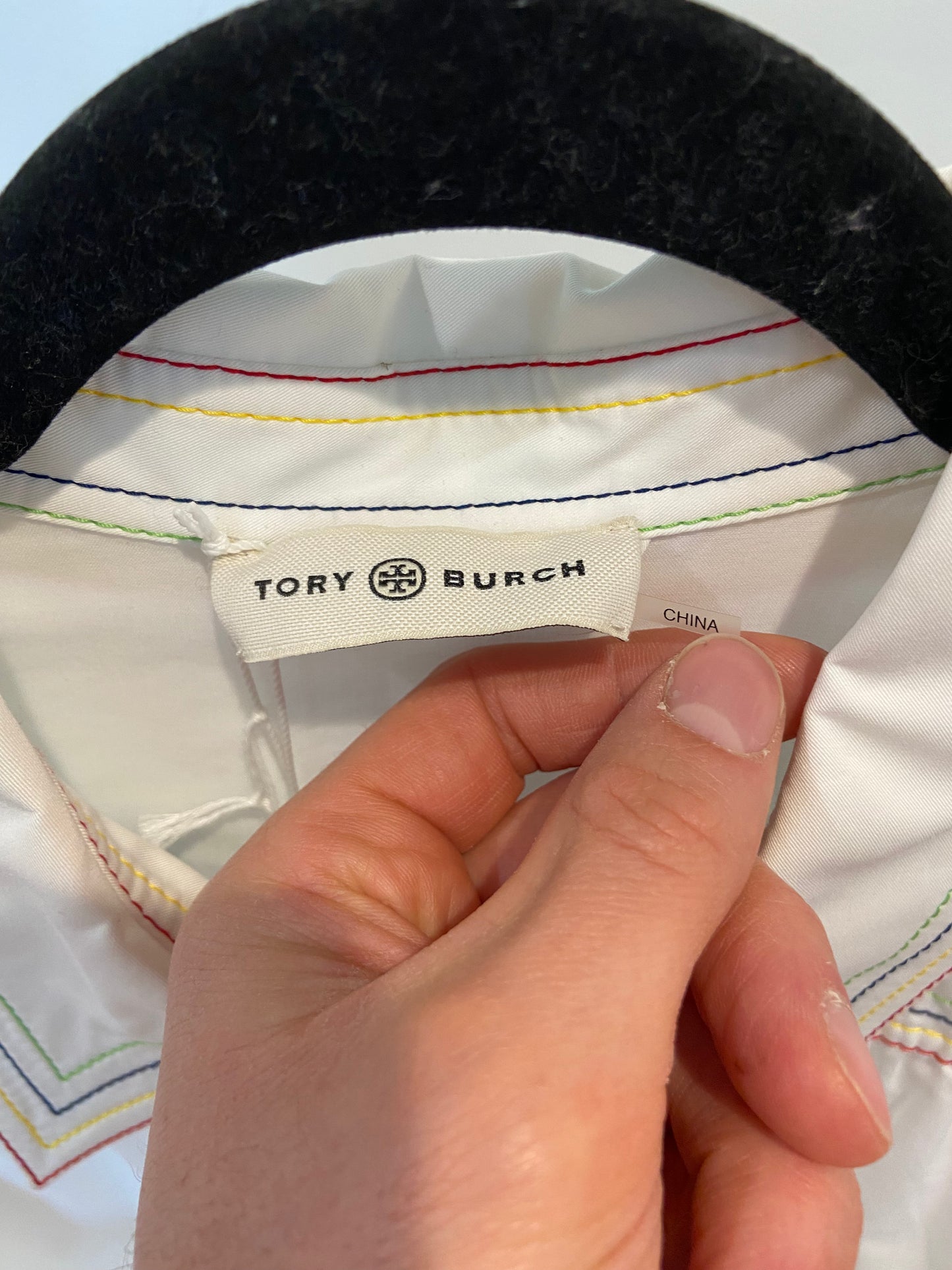 Tory Burch Multicolor Topstitch Artist Dress size 14