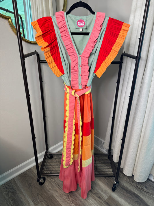 CeliaB Leo Midi Dress size L