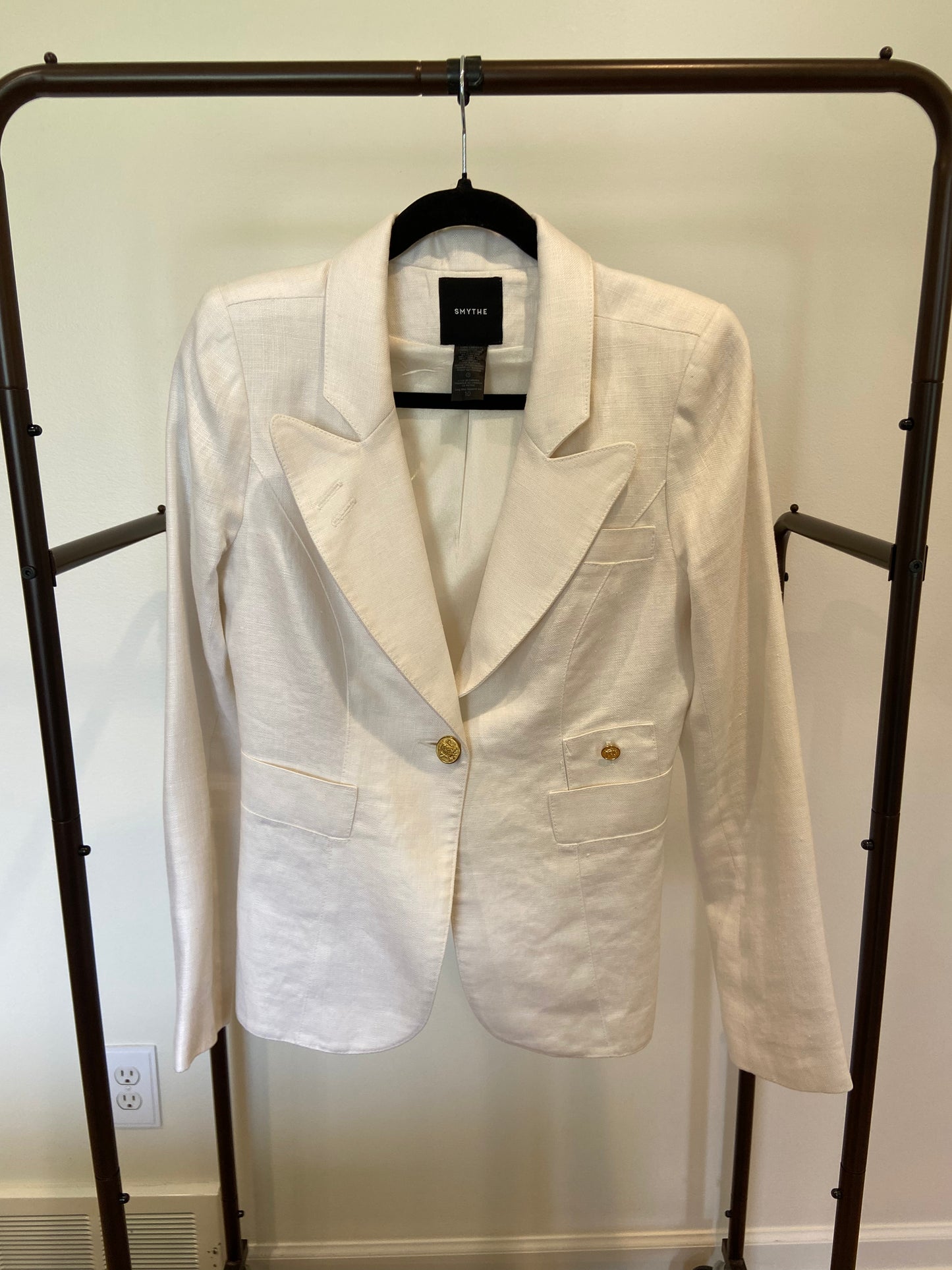 Smythe Linen Classic Duchess Blazer size 10