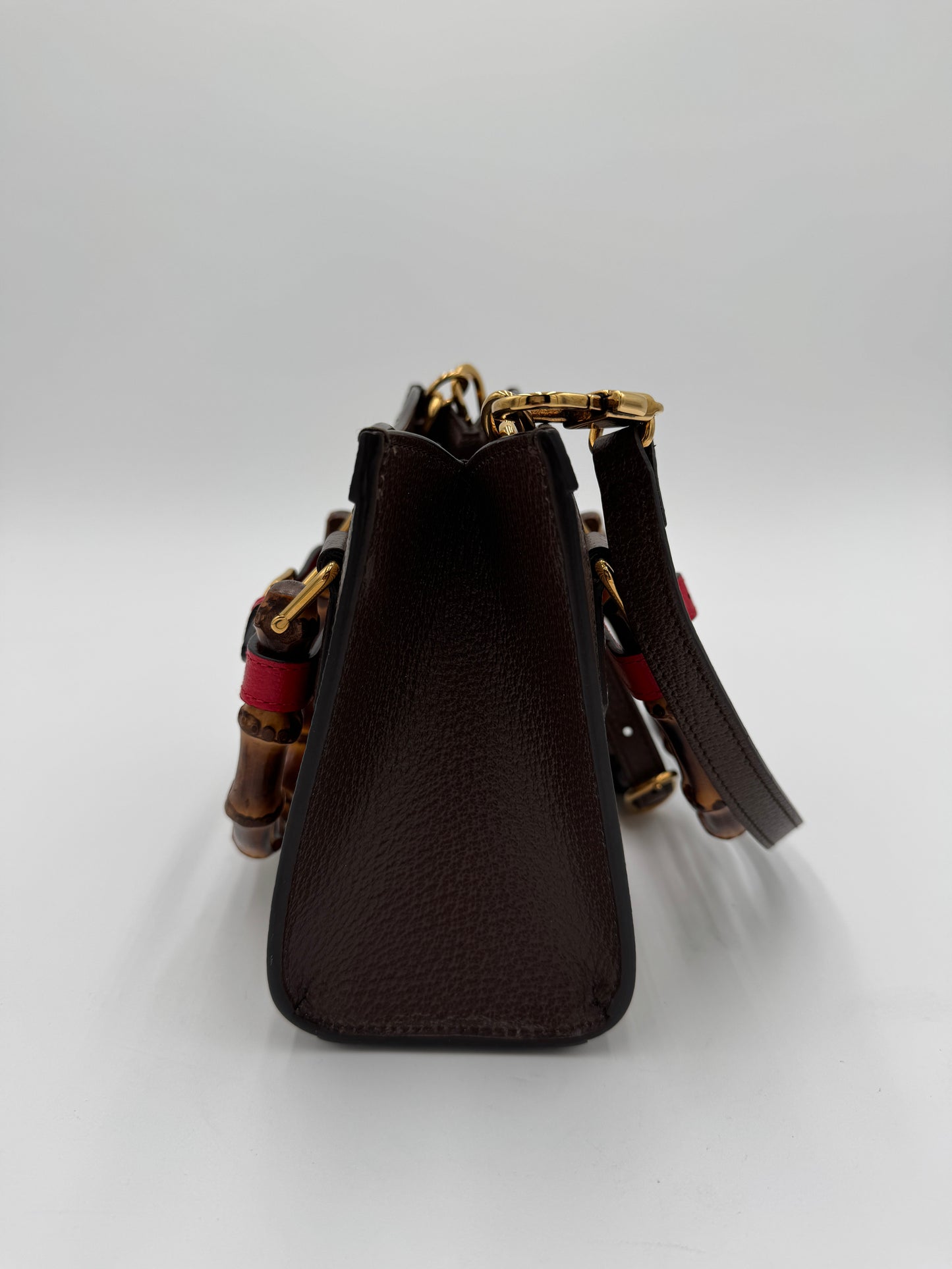 Gucci Mini Jumbo GG Canvas 2-Ways Tote Handbag Brown