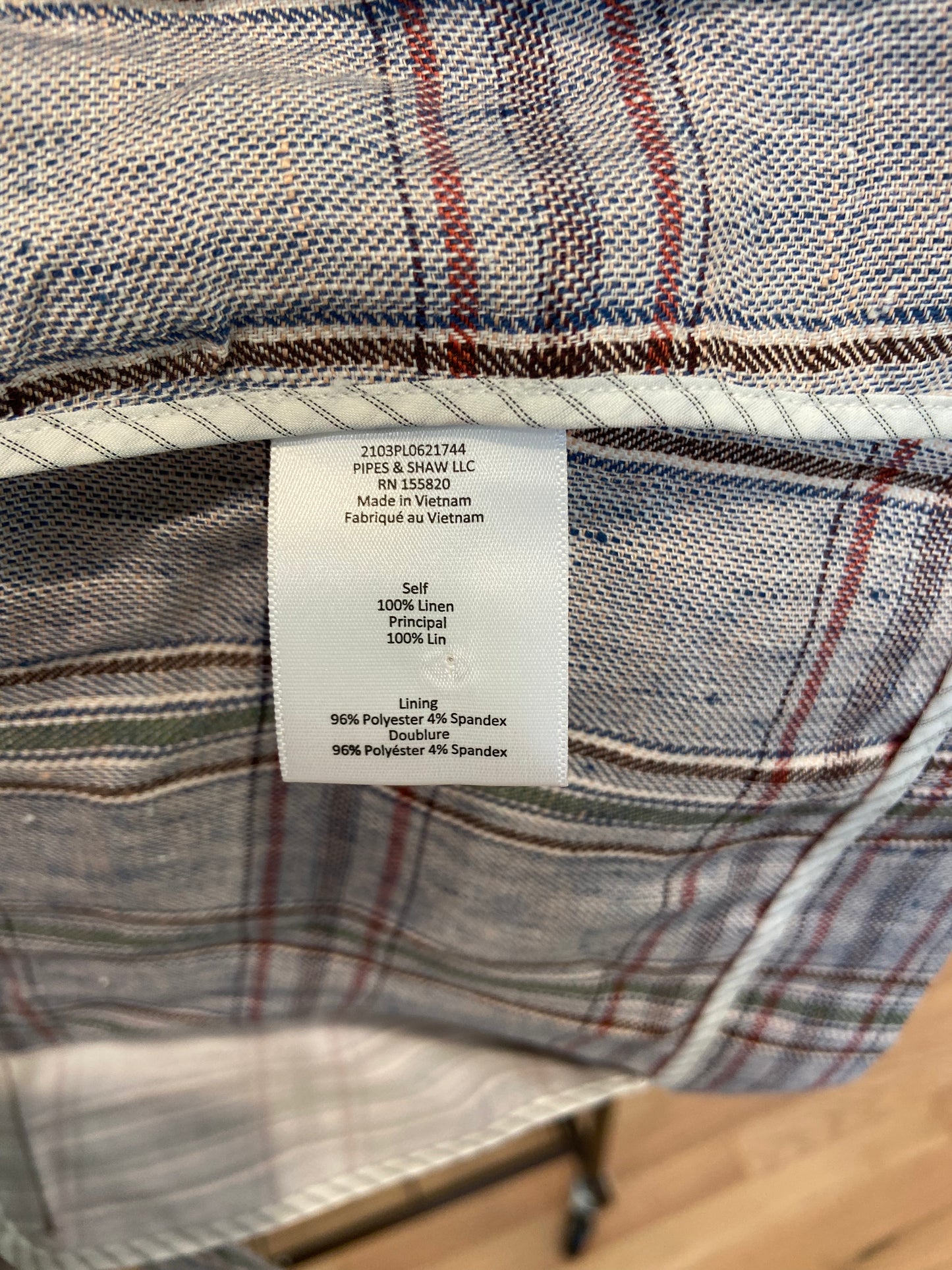 Veronica Beard Beacon Linen Plaid Jacket size 2