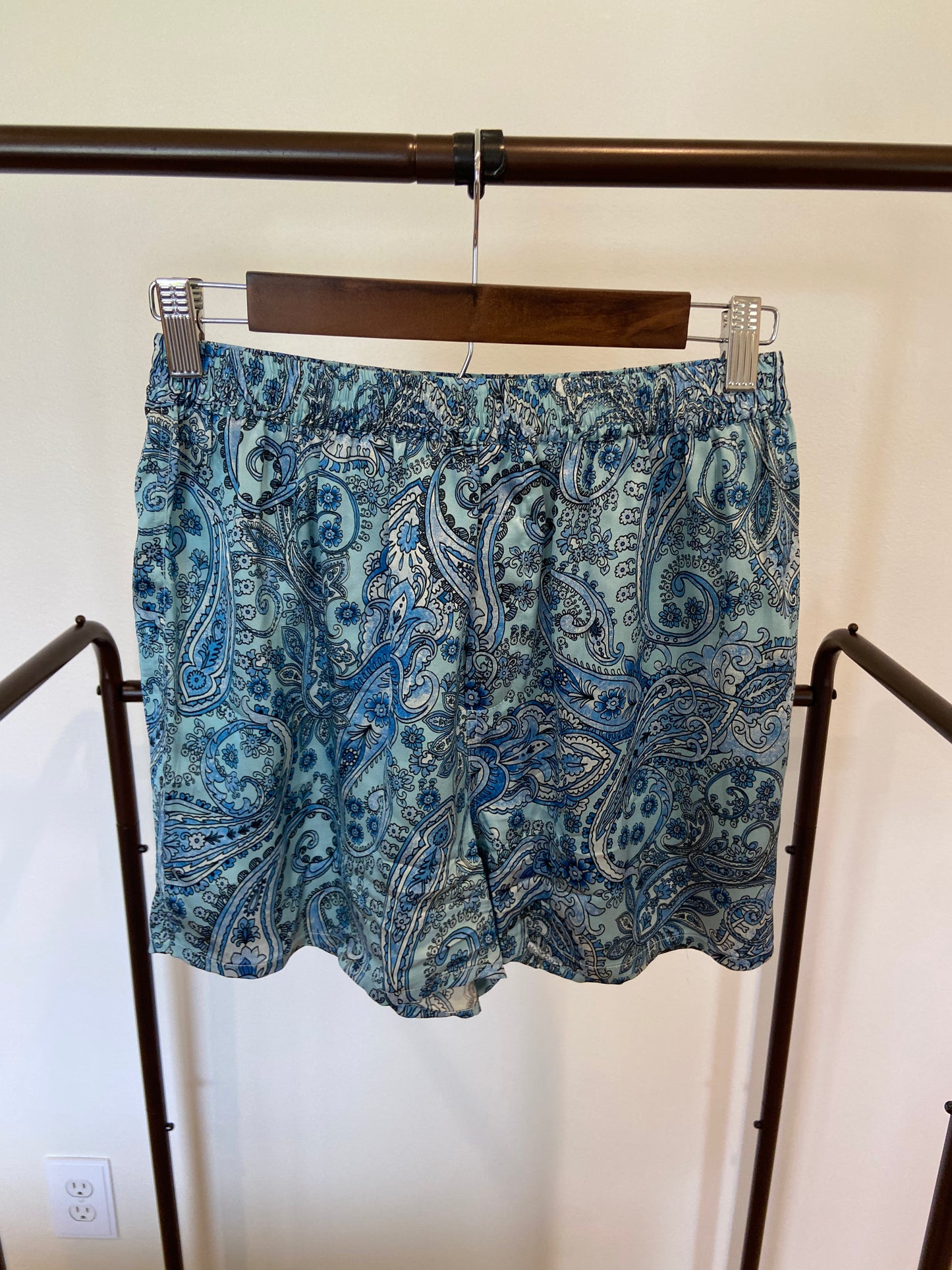 Frankies Bikinis Fifi Silk Button Up Shirt & Fifi Silk High Waist Boxer size XS/S