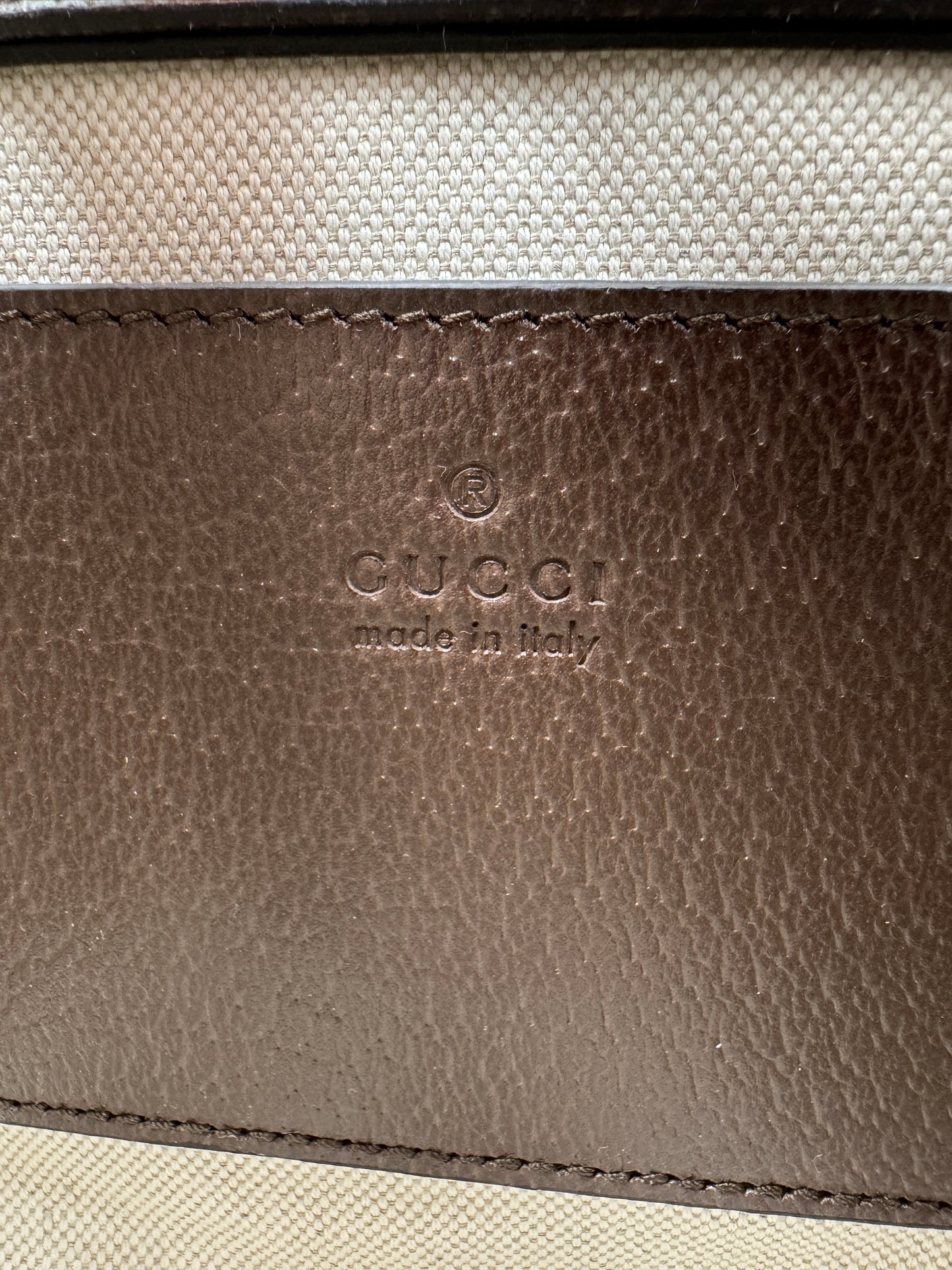 Gucci Mini Jumbo GG Canvas 2-Ways Tote Handbag Brown