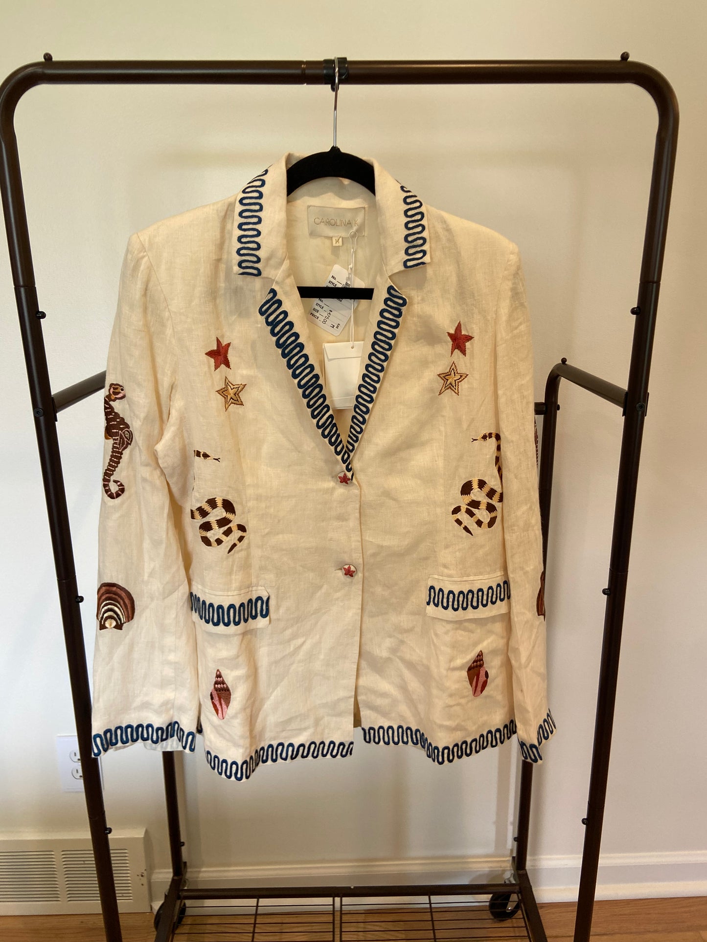 Caroline K Vera Blazer with Sam Pant Linen Set size M