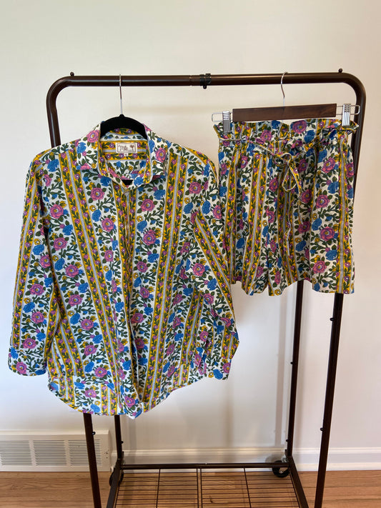 Mille Sofi shirt Alain Stripe with Cary Shorts size XS